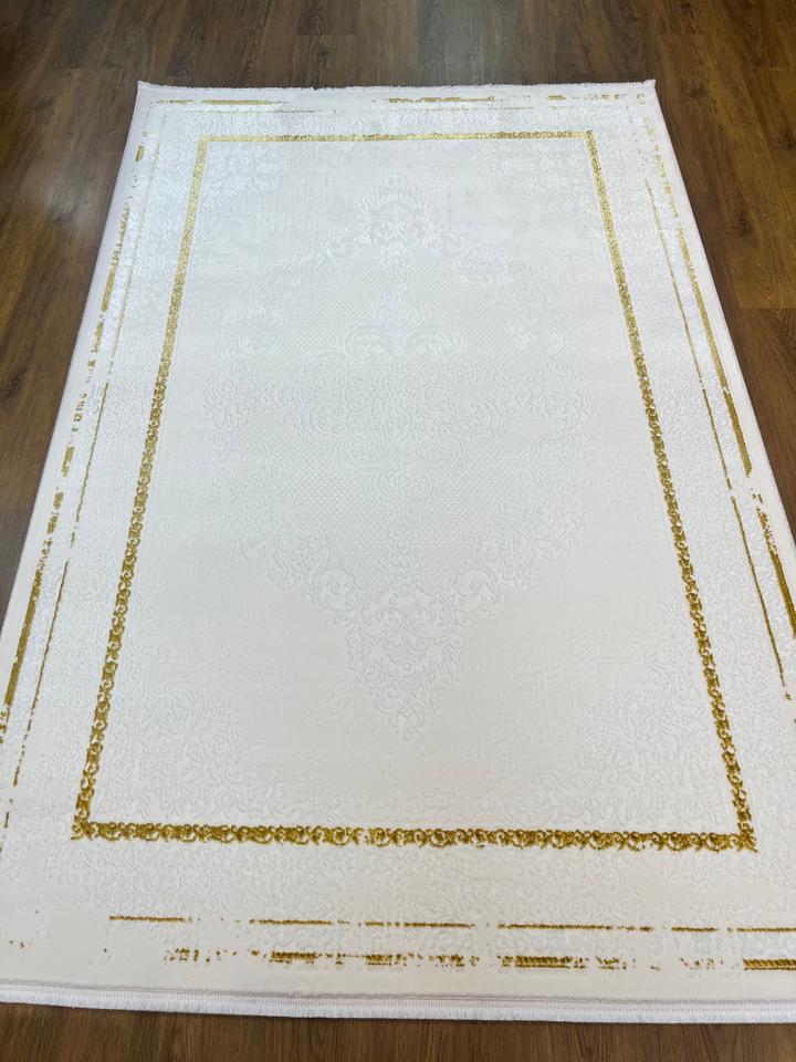 BUGO CONCEPT POLYESTER CREAM GOLD MAKİNA HALISI 160x230