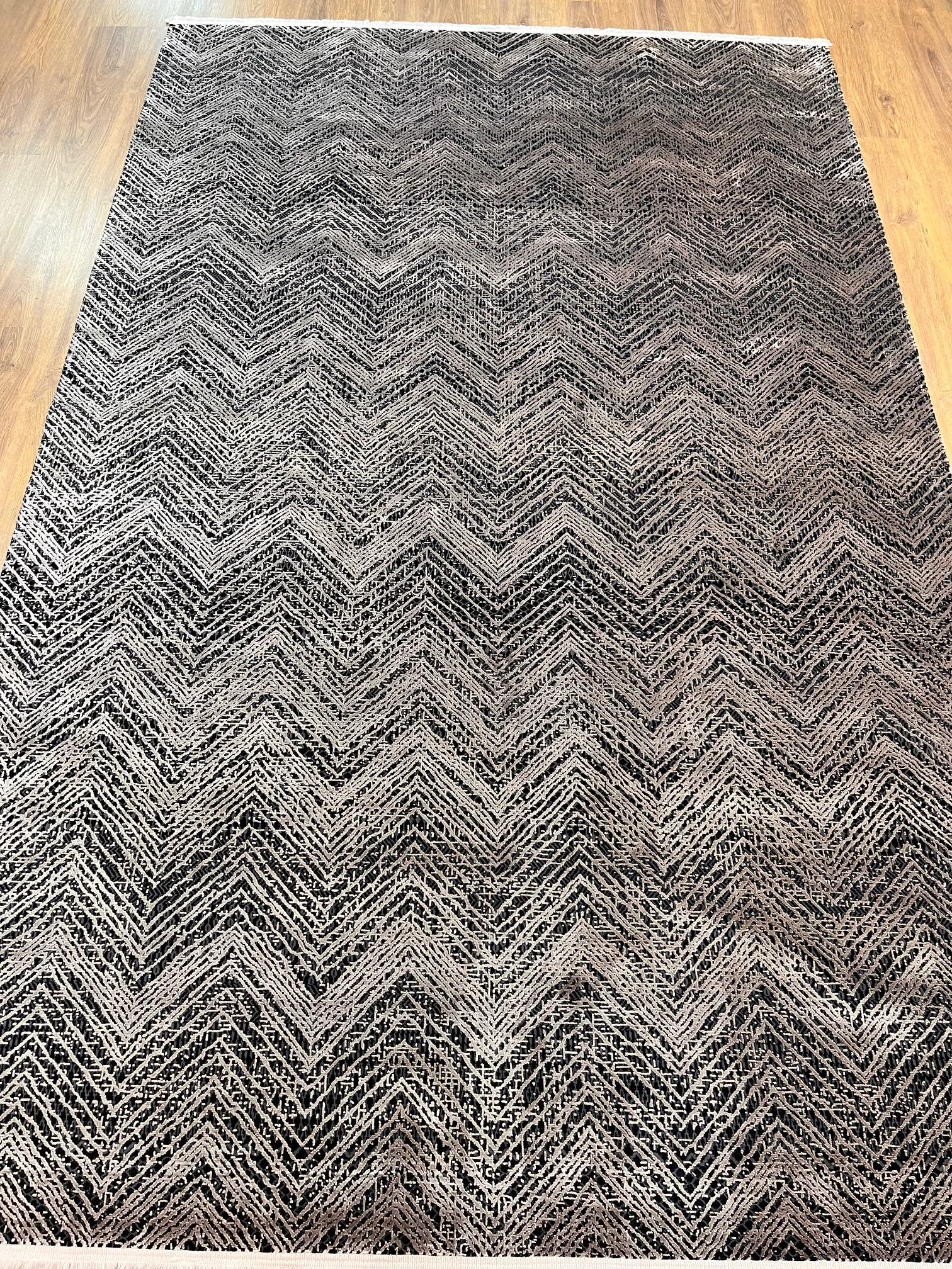 TALIA SAMPLE VİZON ANTRASİT RENKLİ MODERN DESENLİ SALON HALISI 200x 290