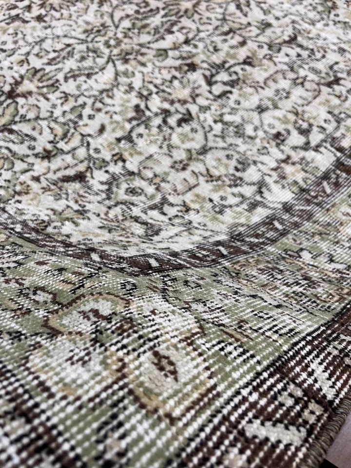 BUGO CONCEPT el dokuma traşlanmış vintage halı 155x255