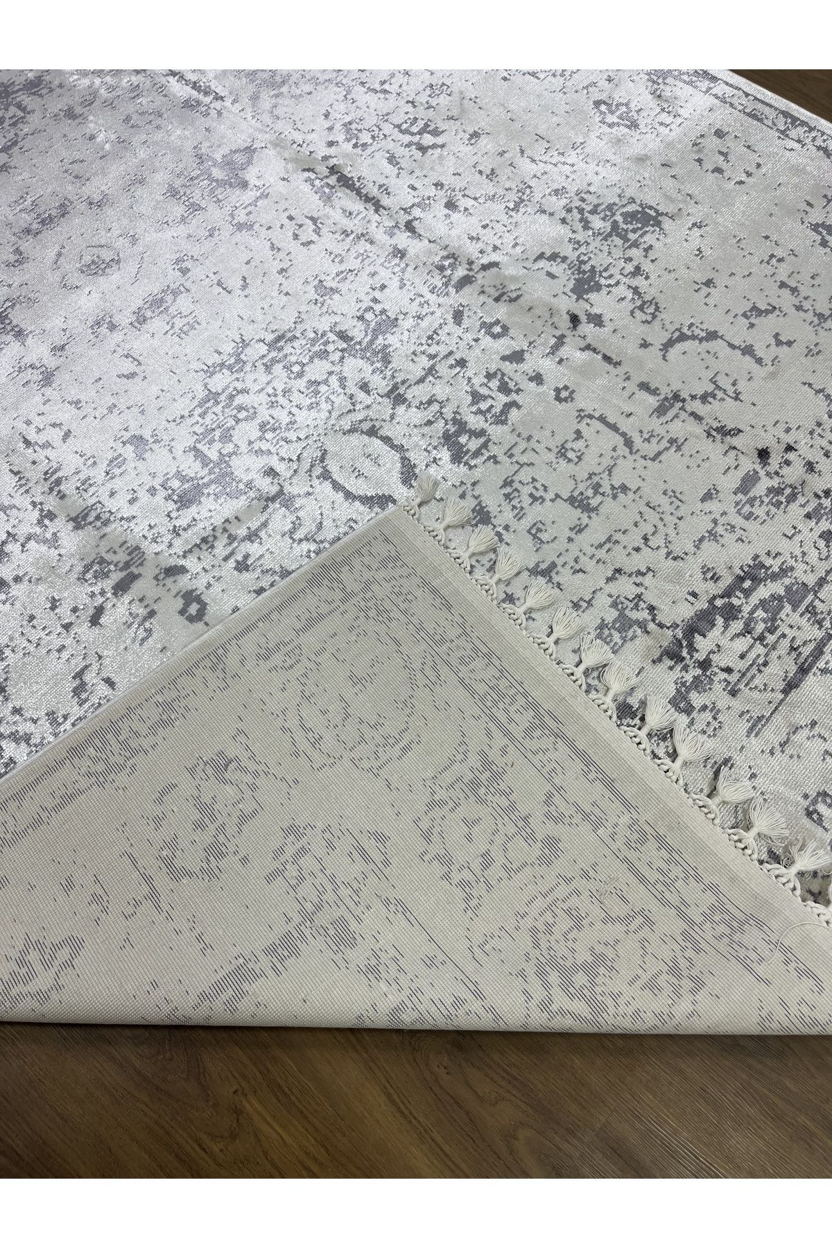DIAMOND VİSKON MAKİNA HALISI GREY WHITE 200x300