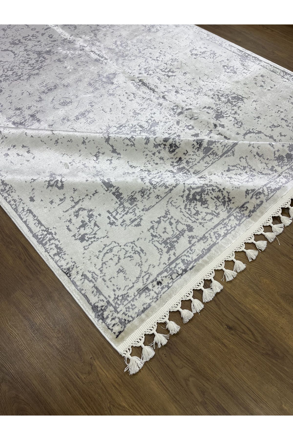 DIAMOND VİSKON MAKİNA HALISI GREY WHITE 200x300
