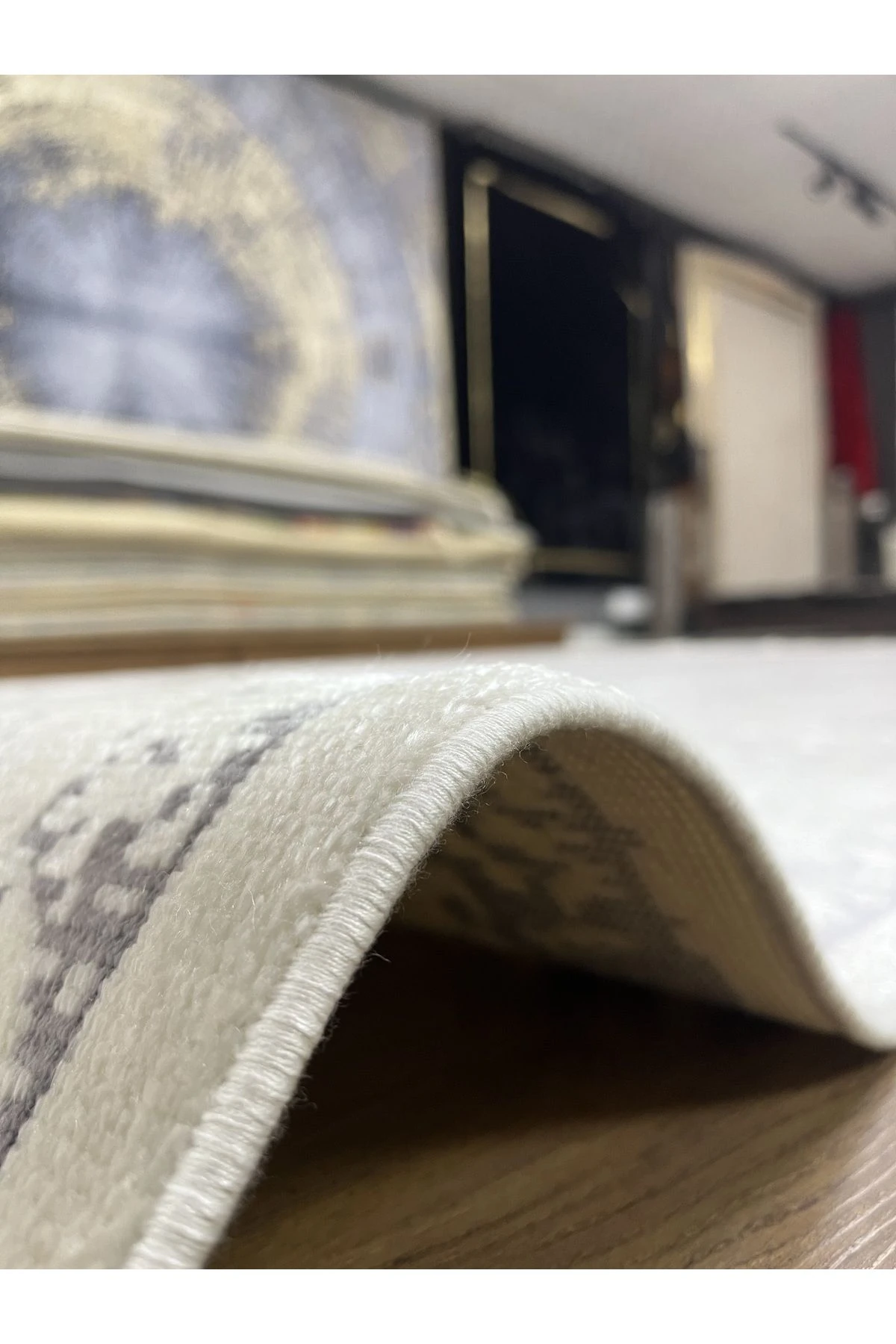 DIAMOND VİSKON MAKİNA HALISI GREY WHITE 200x300