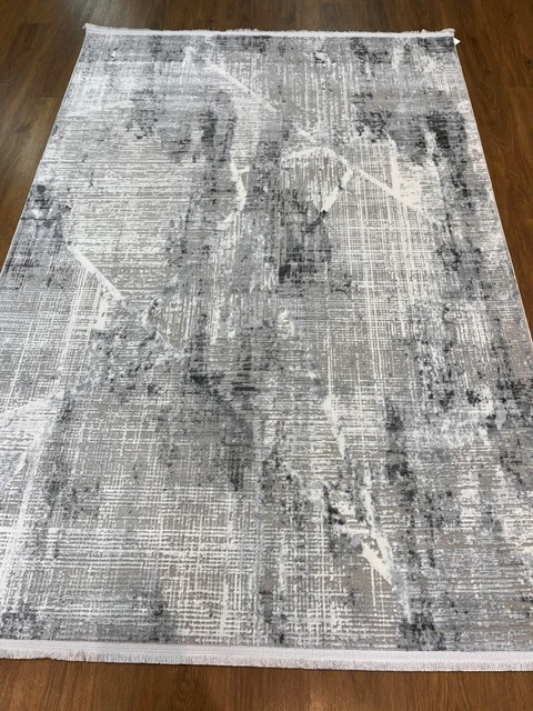 AKRİLİK GRİ MAVİ IŞILTILI MAKİNA HALISI 160x230 - 160 x 230