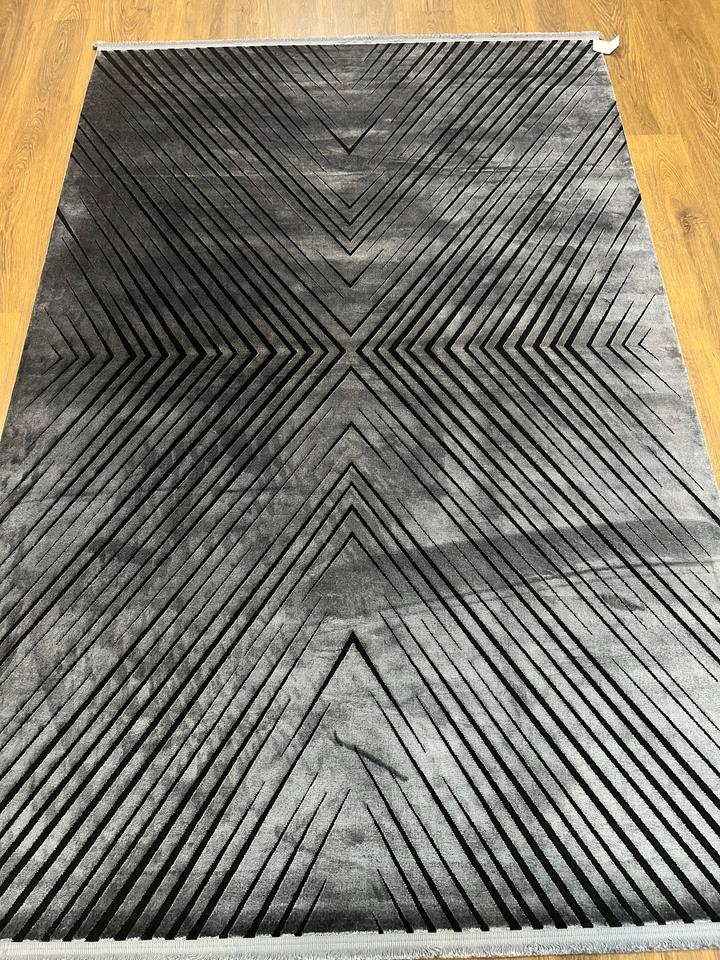 BUGO CONCEPT AKRİLİK VİSKON ANTRASİT MAKİNA HALISI 160x230