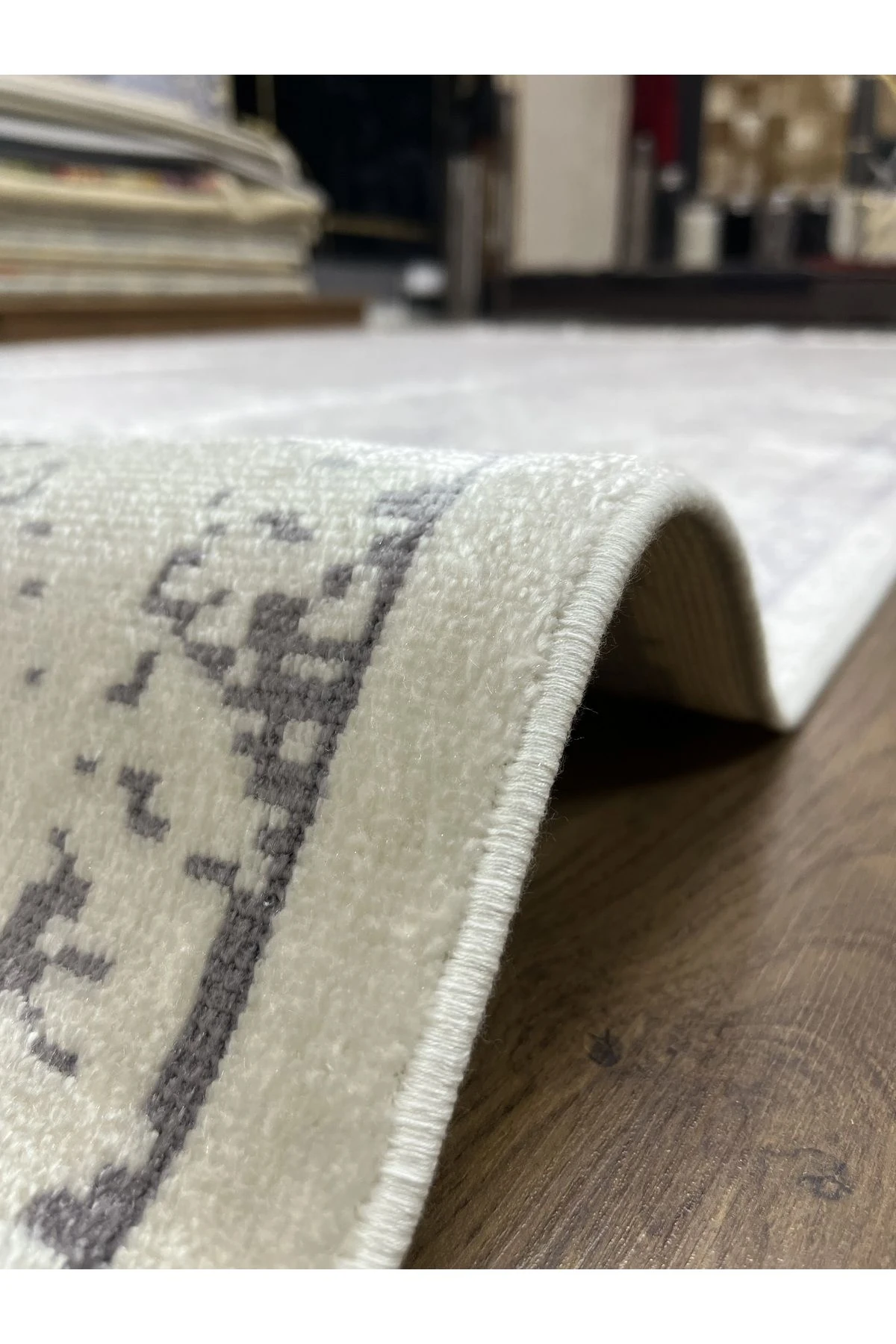 DIAMOND VİSKON MAKİNA HALISI GREY WHITE 200x300