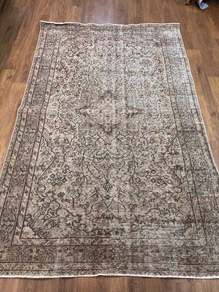 BUGO CONCEPT el dokuma traşlanmış vintage halı 166x265