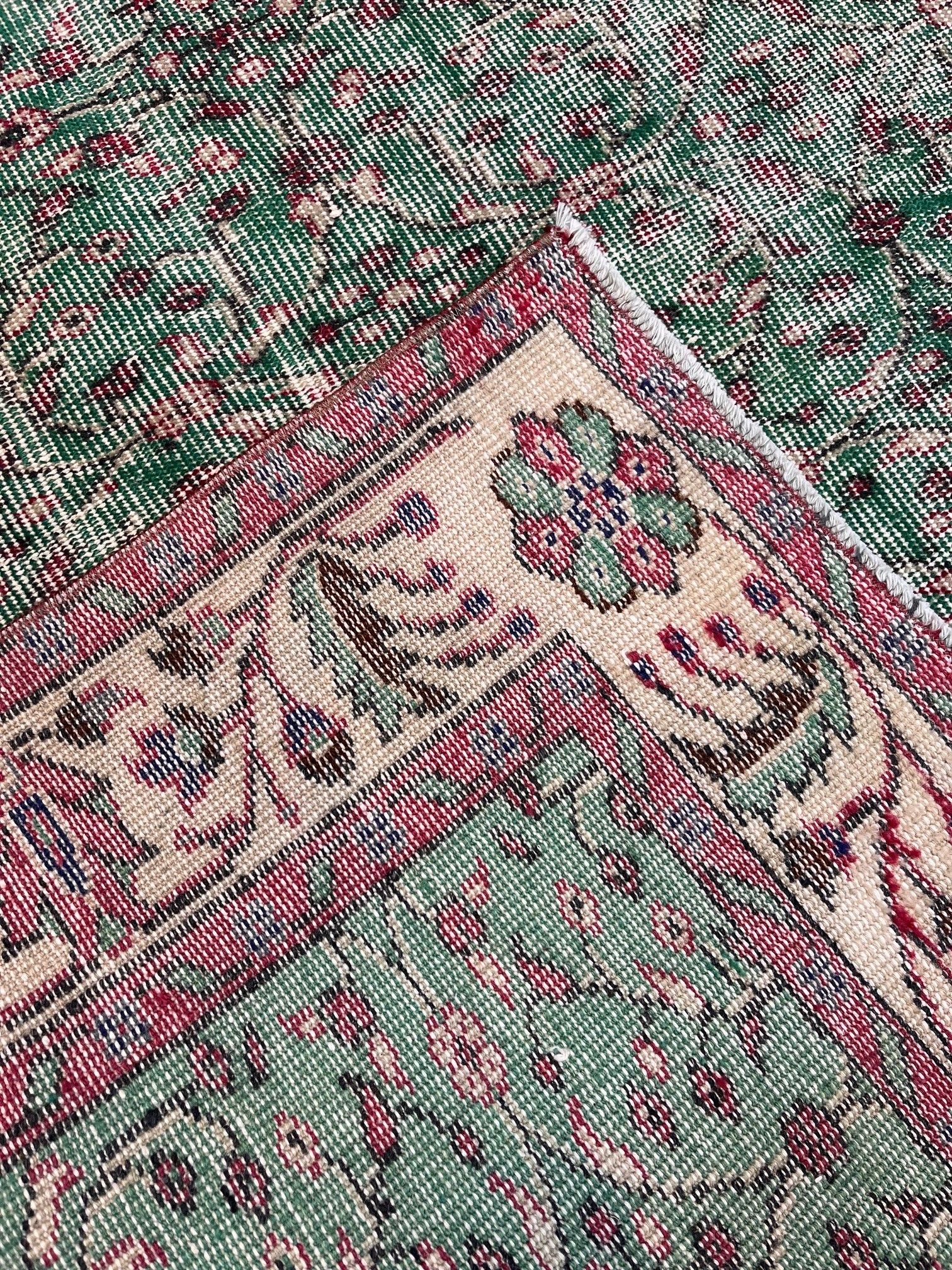 BUGO CONCEPT el dokuma vintage traşlanmış halı 194x293