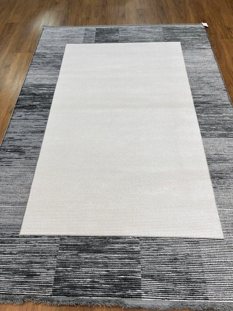 AKRİLİK SİYAH, BEYAZ SALON HALISI 160x230