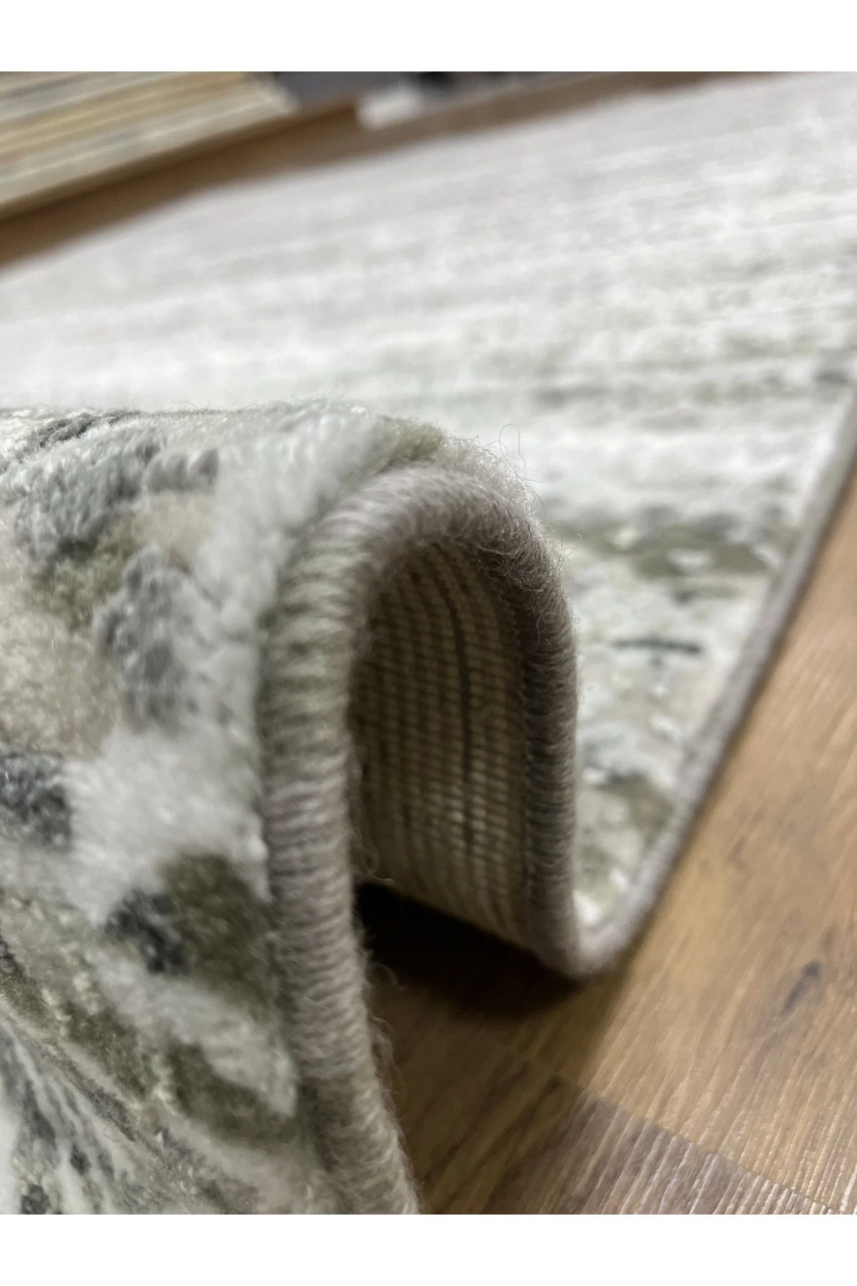 Gri Mavi Karışık Natural Viskon Spor Desen Salon Halısı 160x230