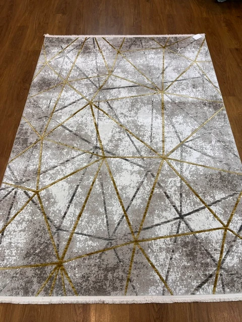 AKRİLİK SARI, GRİ, KREM MAKİNA HALISI 160x230