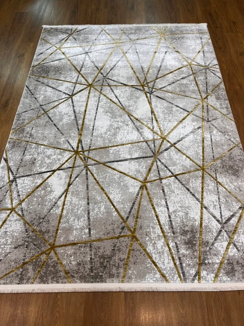 AKRİLİK SARI, GRİ, KREM MAKİNA HALISI 160x230