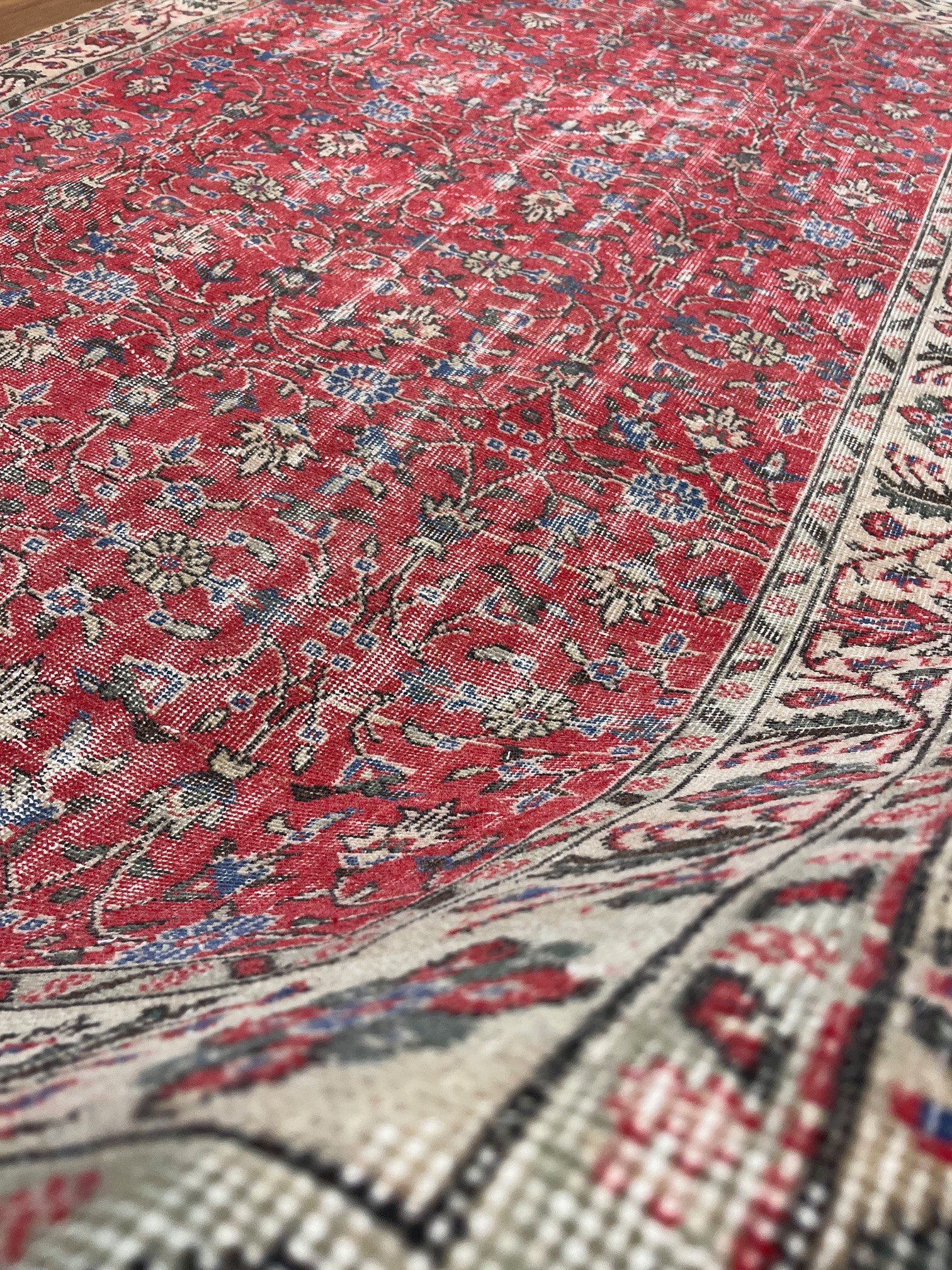 BUGO CONCEPT el dokuma traşlanmış vintage halı 161x275