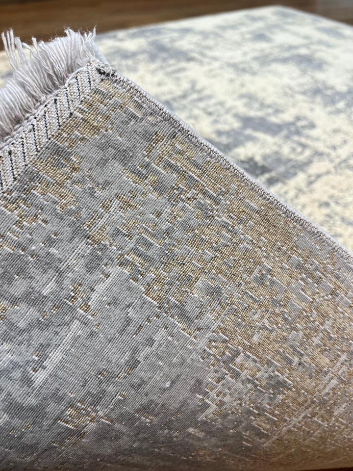 BUGO CONCEPT AKRİLİK VİSKON GREY GOLD MAKİNA HALISI 160x230