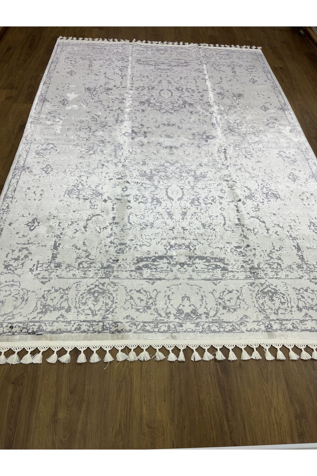 DIAMOND VİSKON MAKİNA HALISI GREY WHITE 200x300 - 200 x 300