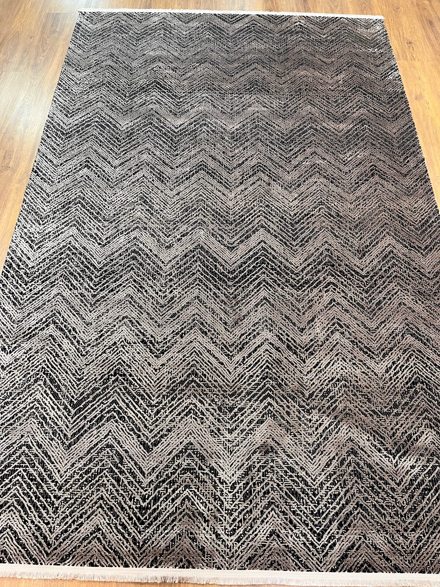 TALIA SAMPLE VİZON ANTRASİT RENKLİ MODERN DESENLİ SALON HALISI 200x 290