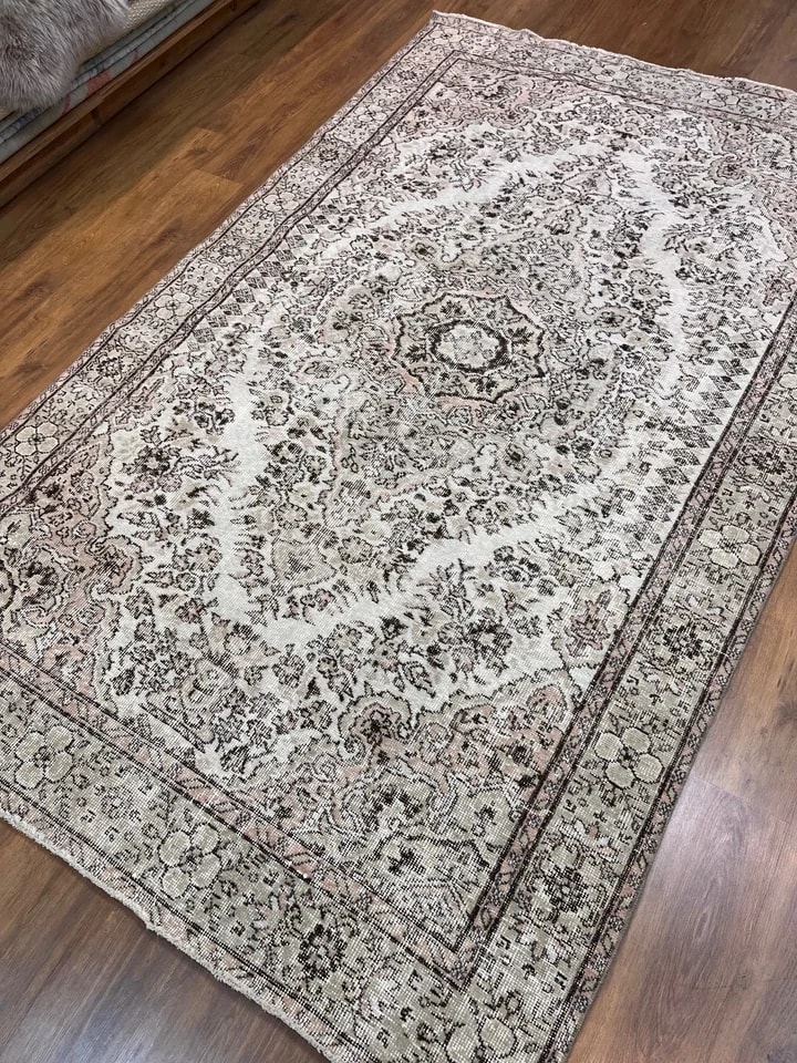 BUGO CONCEPT el dokuma vintage traşlanmış halı 175x285