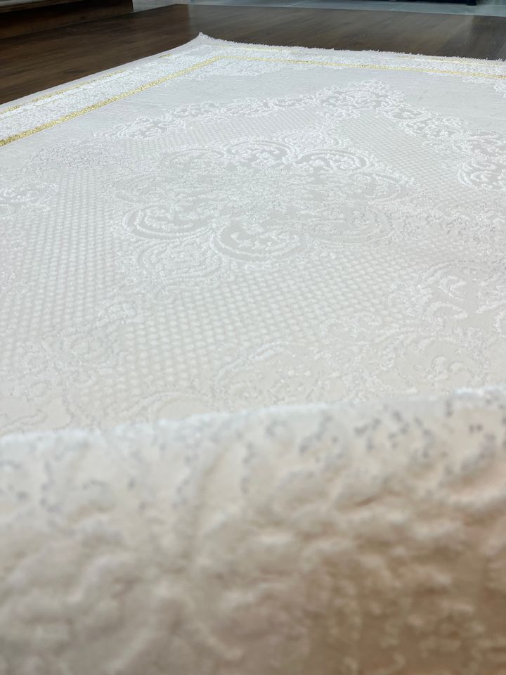 BUGO CONCEPT POLYESTER CREAM GOLD MAKİNA HALISI 160x230