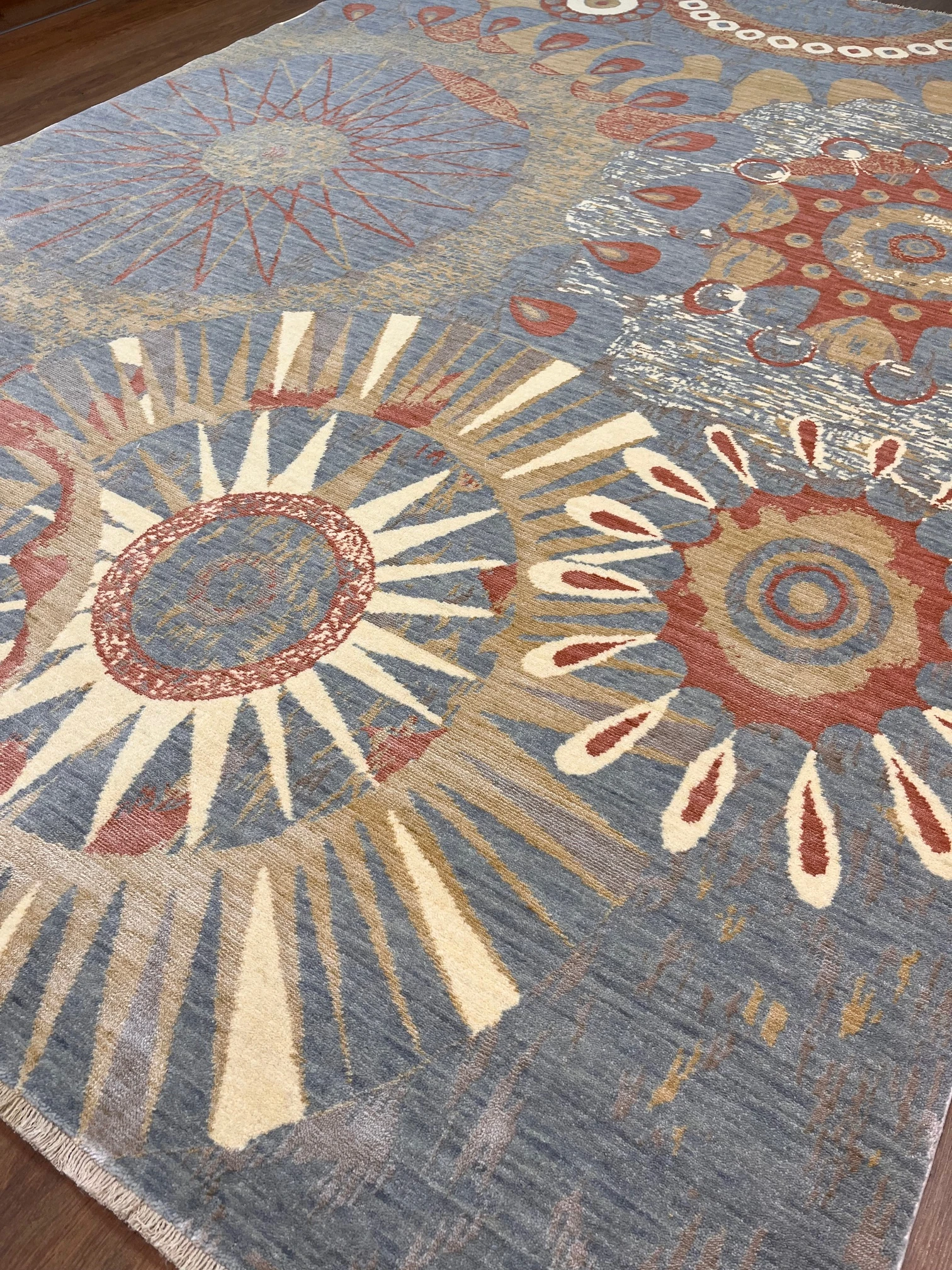 ÖZEL TEZGAH 901 NATURAL El Emeği ile Özel Tezgahlarda Üretilen Yün Viskon Salon Halısı 200x300