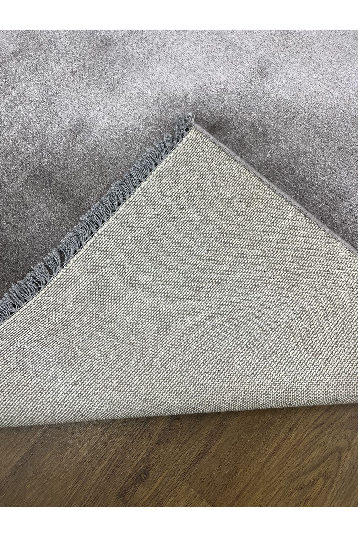 Grey Antrasit Parlak Natural Viskon Salon Halısı 160x230