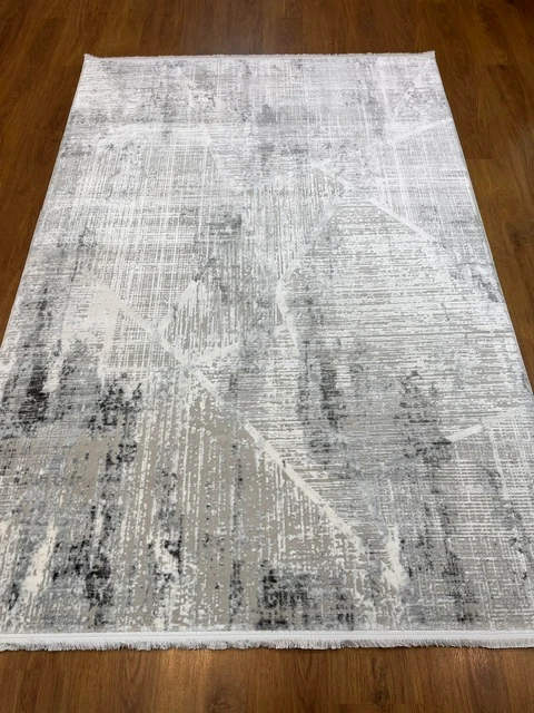 AKRİLİK GRİ MAVİ IŞILTILI MAKİNA HALISI 160x230