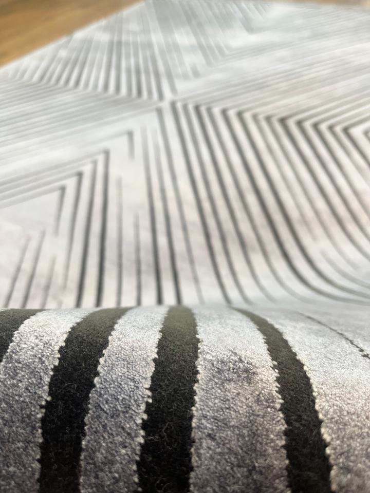 BUGO CONCEPT AKRİLİK VİSKON ANTRASİT MAKİNA HALISI 160x230