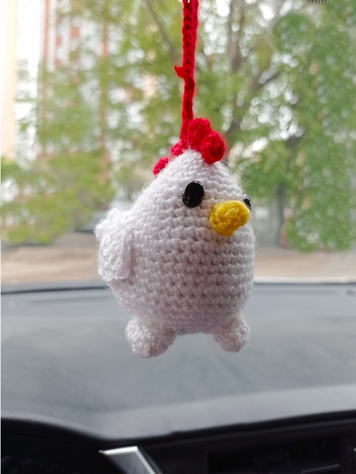 Amigurumi Sevimli Tavuk El Emeği Araba Süsü Dikiz Aynası