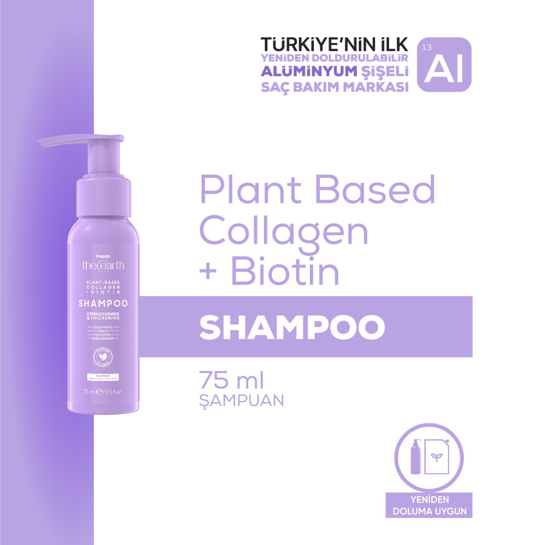 Tresan The Earth Plant Based Collagen +Biotin Şampuan 75 ml