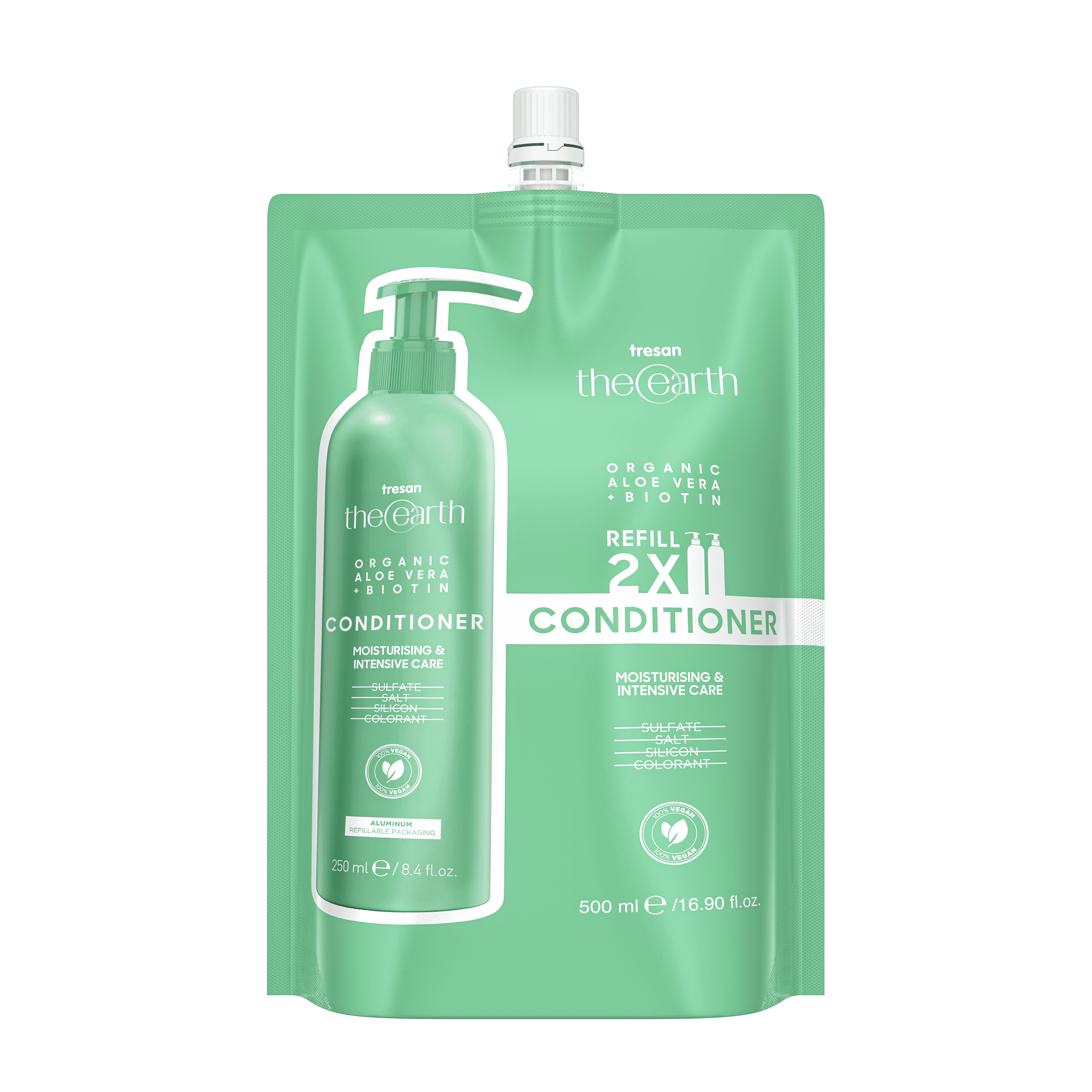 Organic Aloe Vera +Biotin Saç Kremi Refill Pouch 500 ml