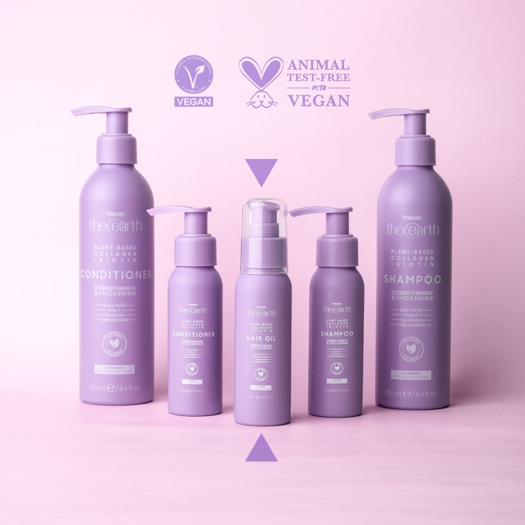 Plant Based Collagen +Biotin Şampuan 250 ml + Saç Kremi 250 ml + Saç Yağı 75 ml