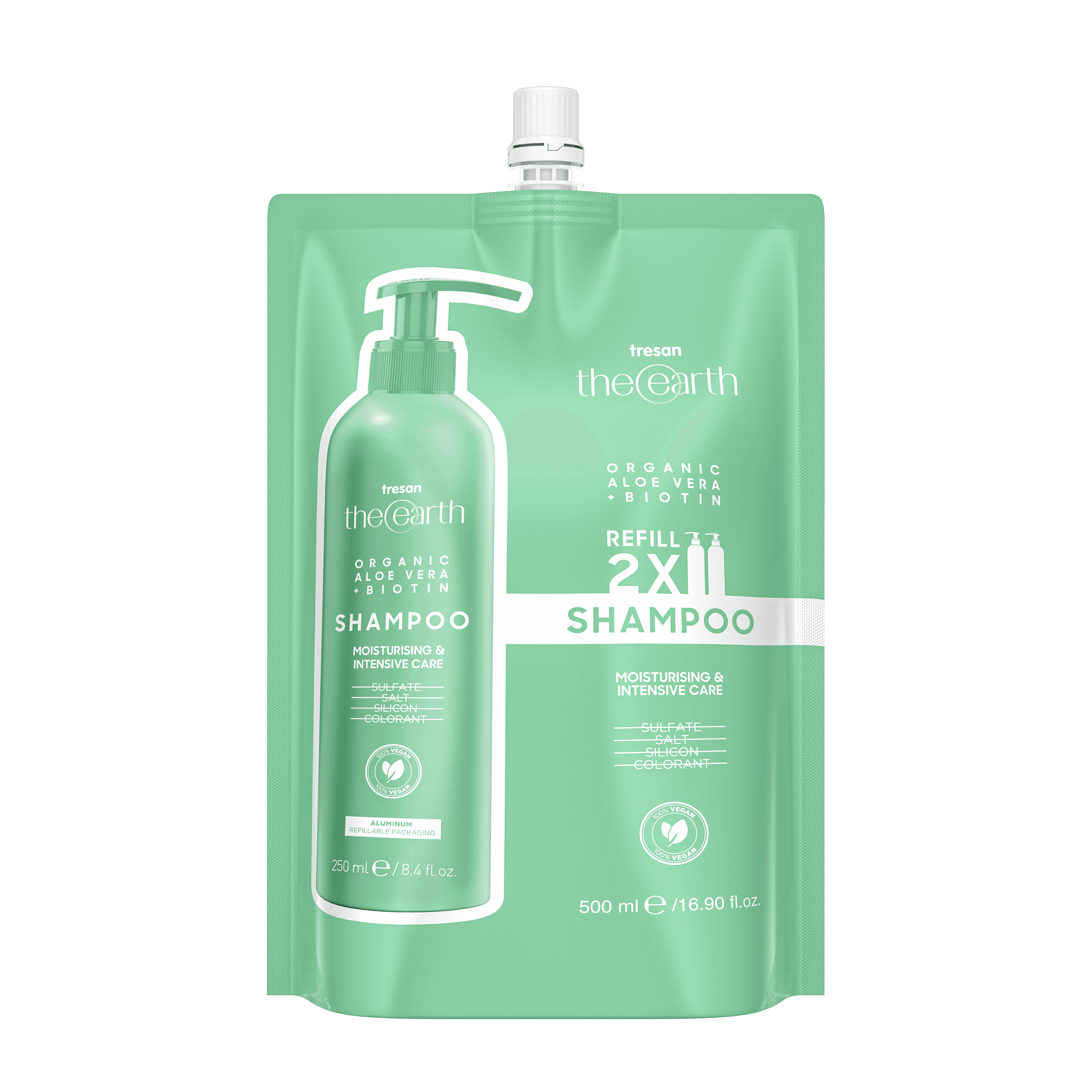 Organic Aloe Vera +Biotin Şampuan Refill Pouch 500 ml