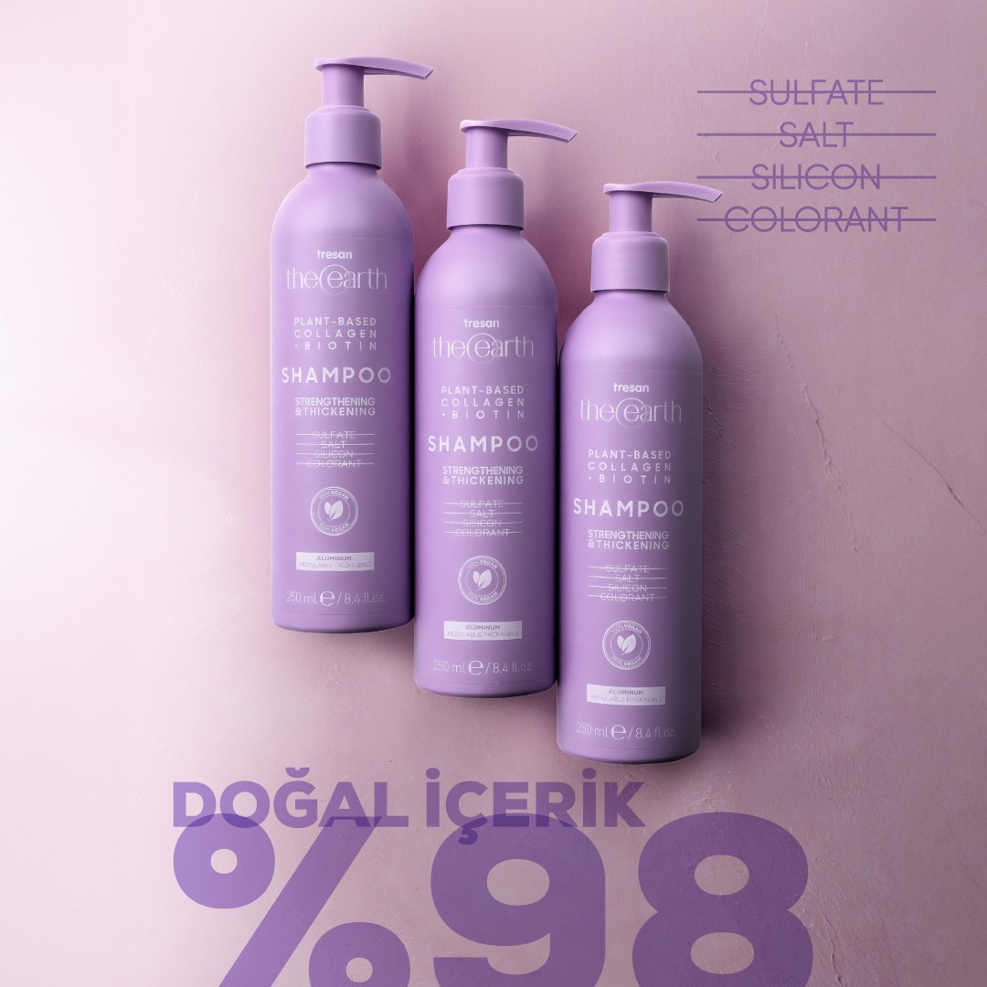 Plant Based Collagen +Biotin Şampuan 250 ml + Şampuan 75 ml