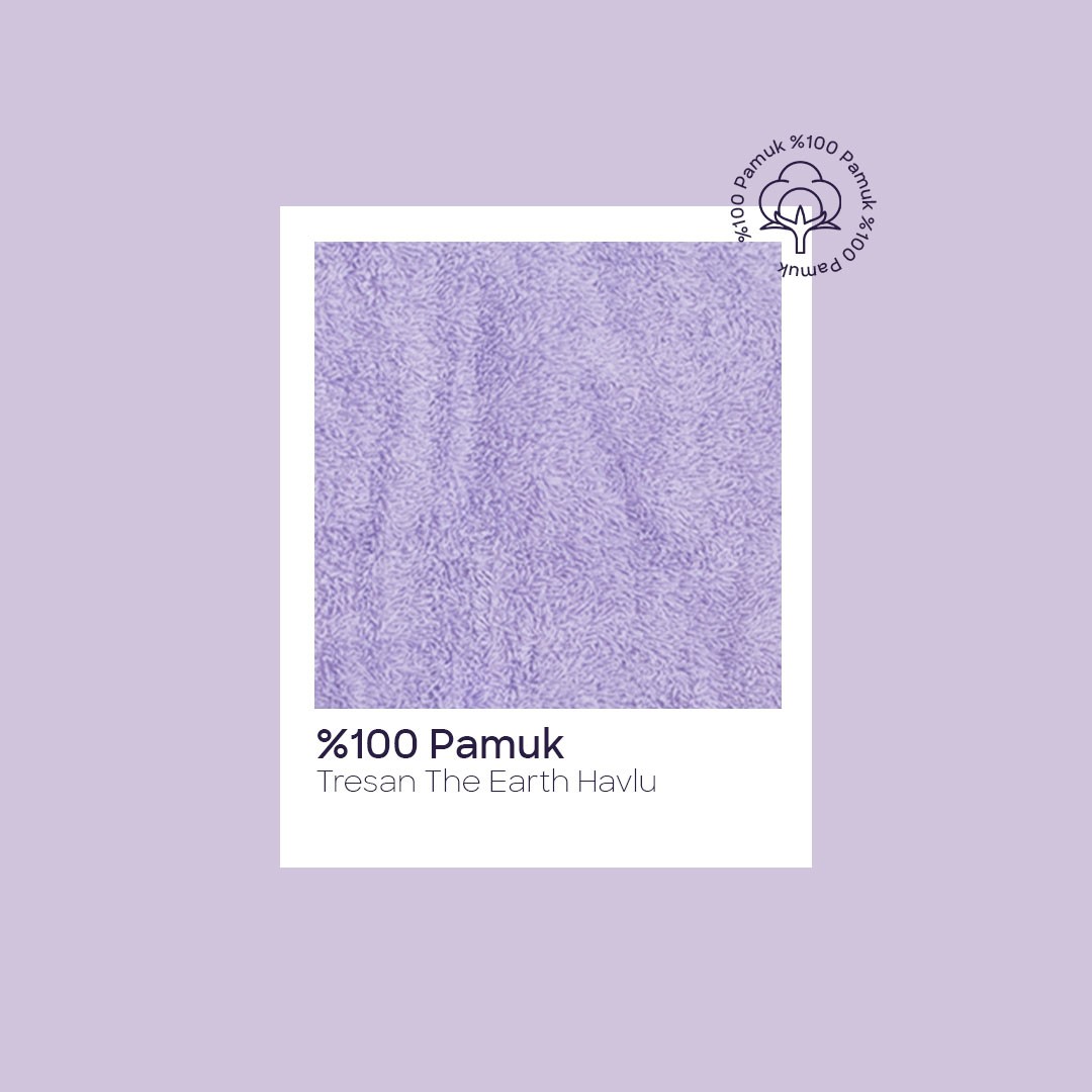 %100 Pamuk Saç Havlusu - Lila