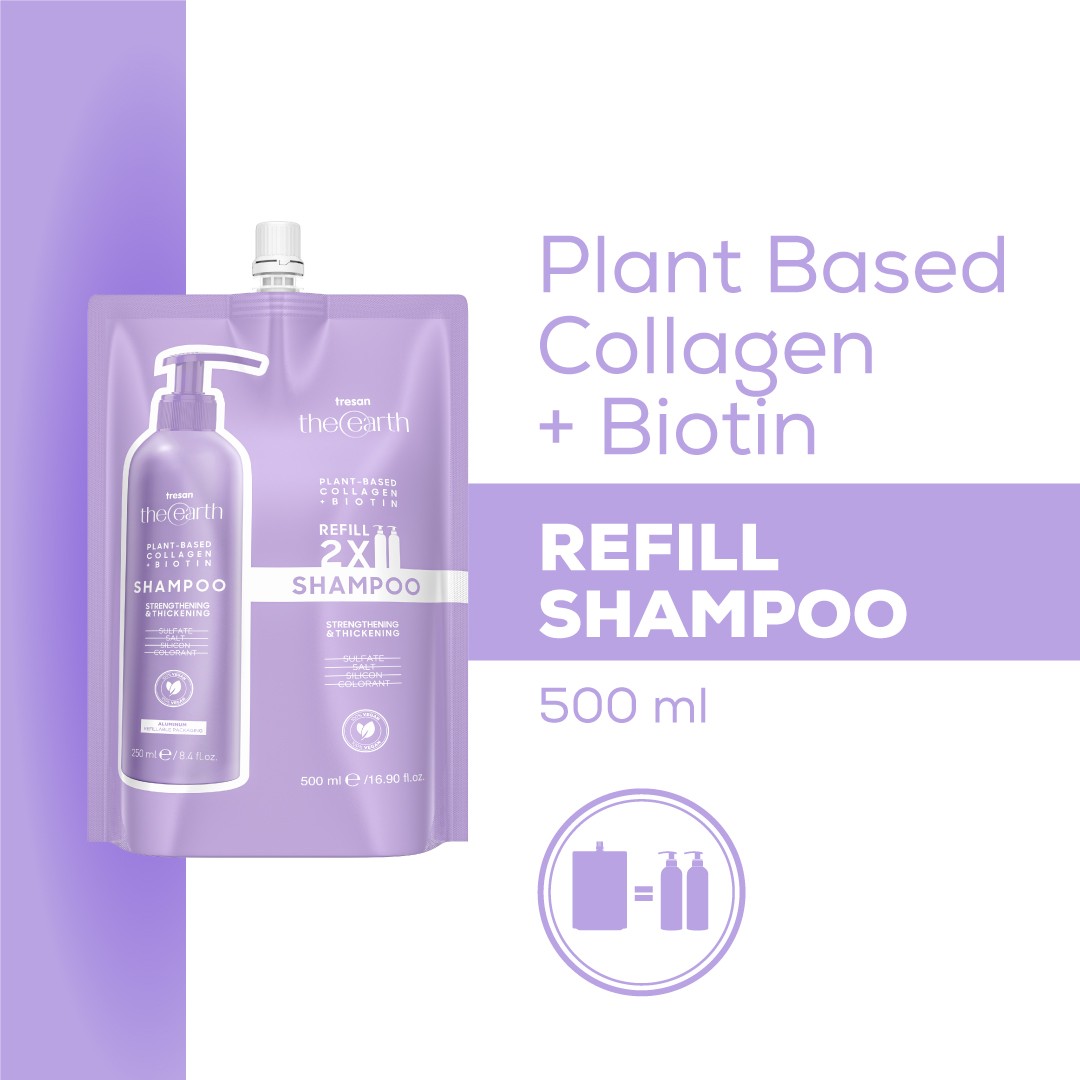 Plant Based Collagen +Biotin Şampuan 250 ml + Refill Pouch 500 ml