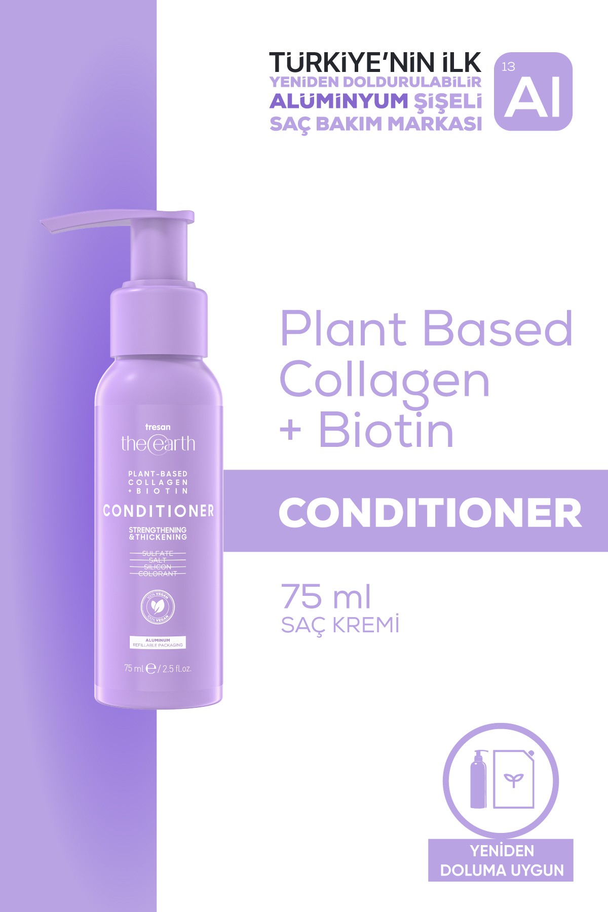 Plant Based Collagen +Biotin Şampuan 75 ml + Saç Kremi 75 ml