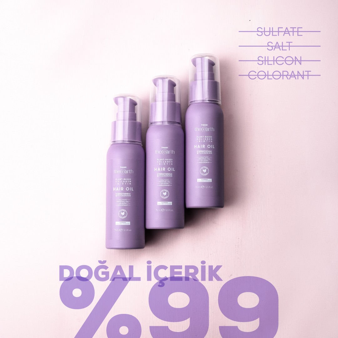 Plant Based Collagen +Biotin Şampuan 250 ml + Saç Kremi 250 ml + Saç Yağı 75 ml