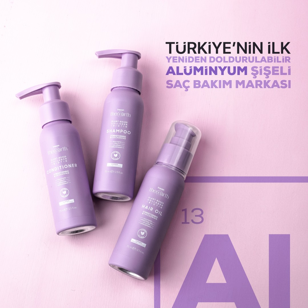 Plant Based Collagen +Biotin Şampuan 250 ml + Saç Kremi 250 ml + Saç Yağı 75 ml