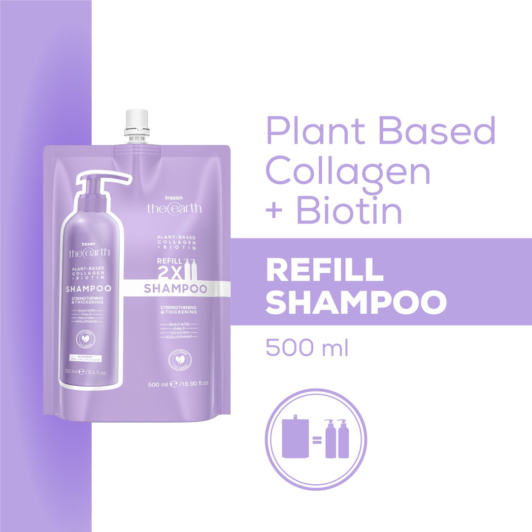 Tresan The Earth Plant Based Collagen +Biotin Şampuan Refill Pouch 500 ml