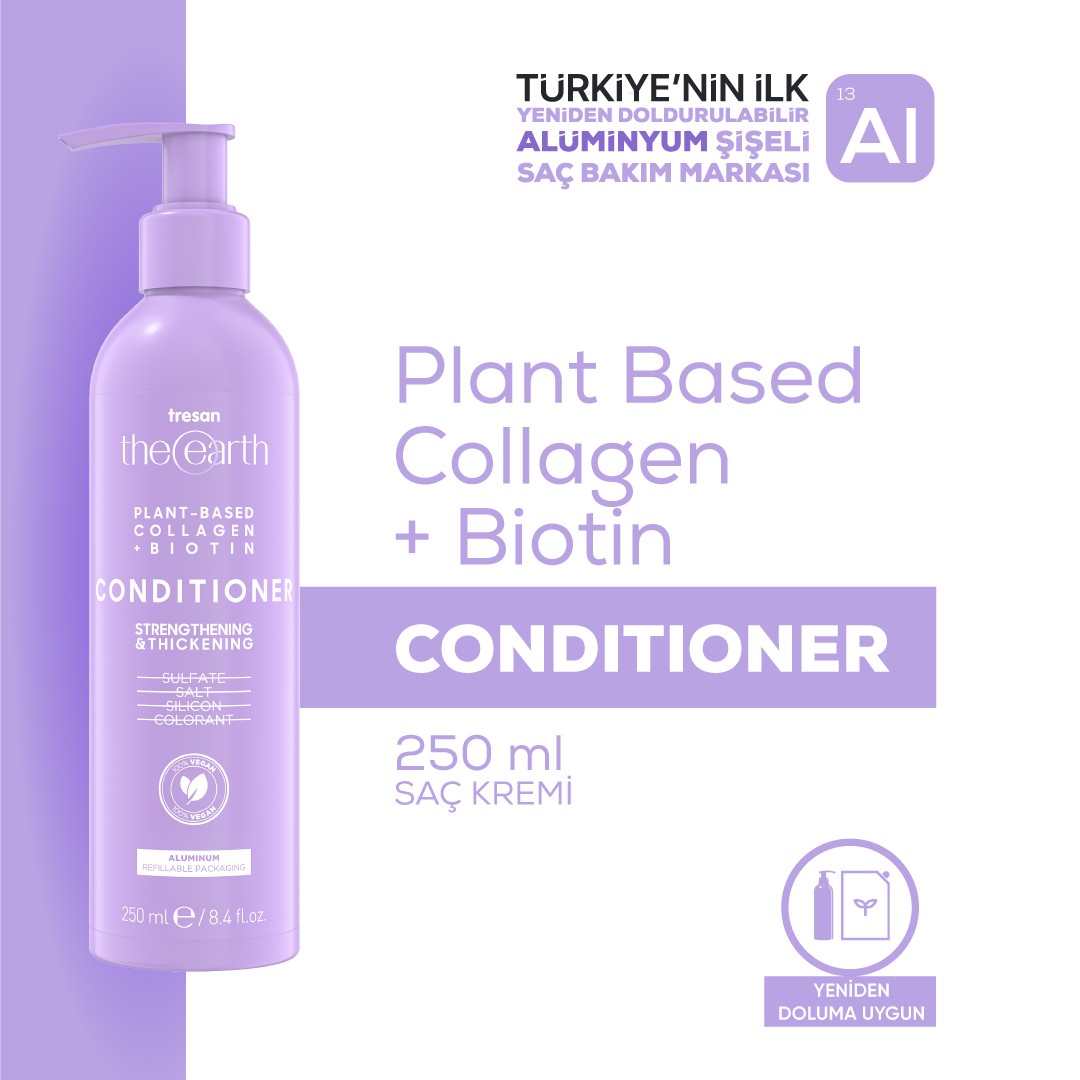 Tresan The Earth Plant Based Collagen +Biotin Saç Kremi 250 ml