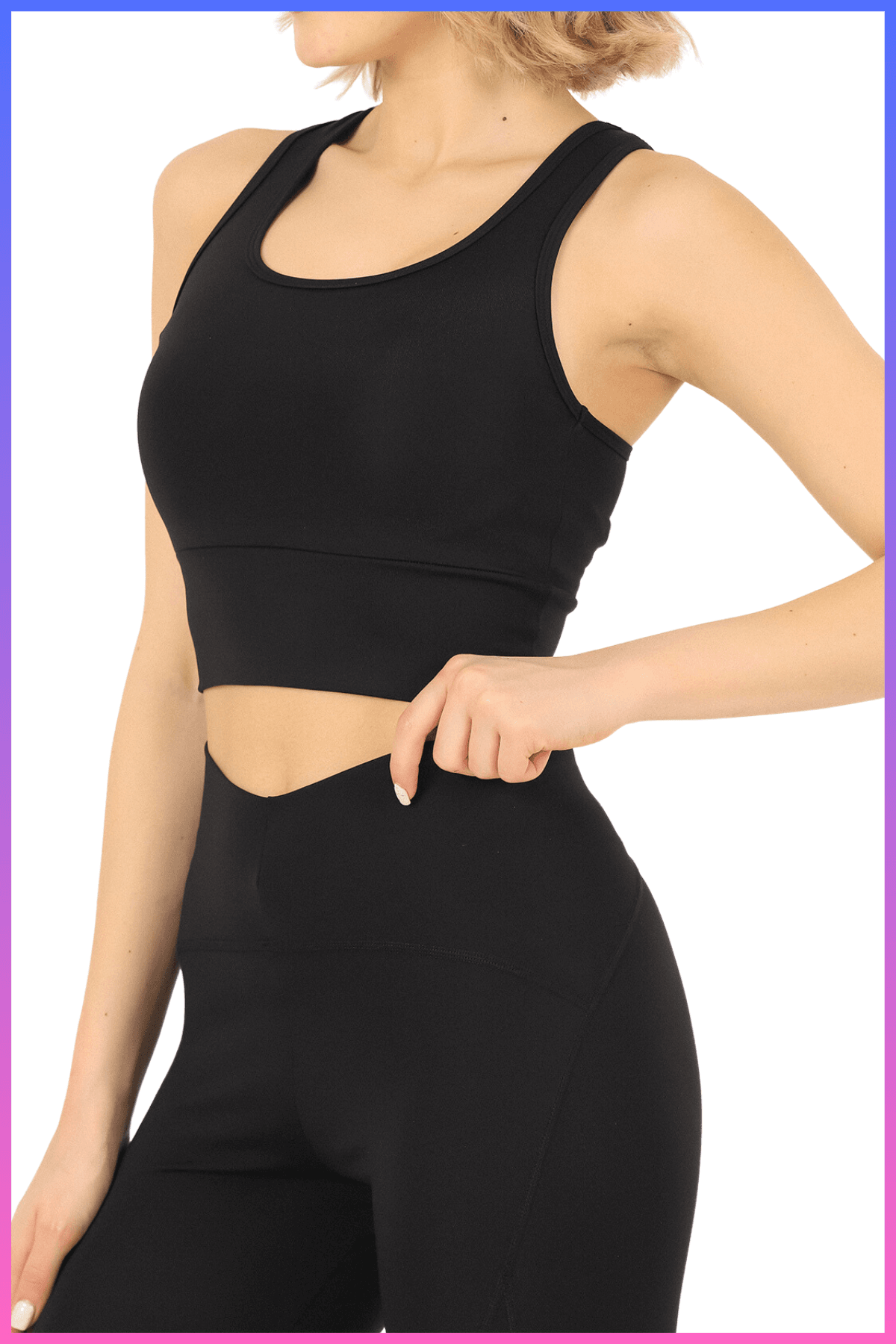 Kadın Büstiyer Crop Top Siyah Halter Yaka Aktif Spor Ve Günlük Dalgıç Lycralı Çift Kat Kumaş 5066