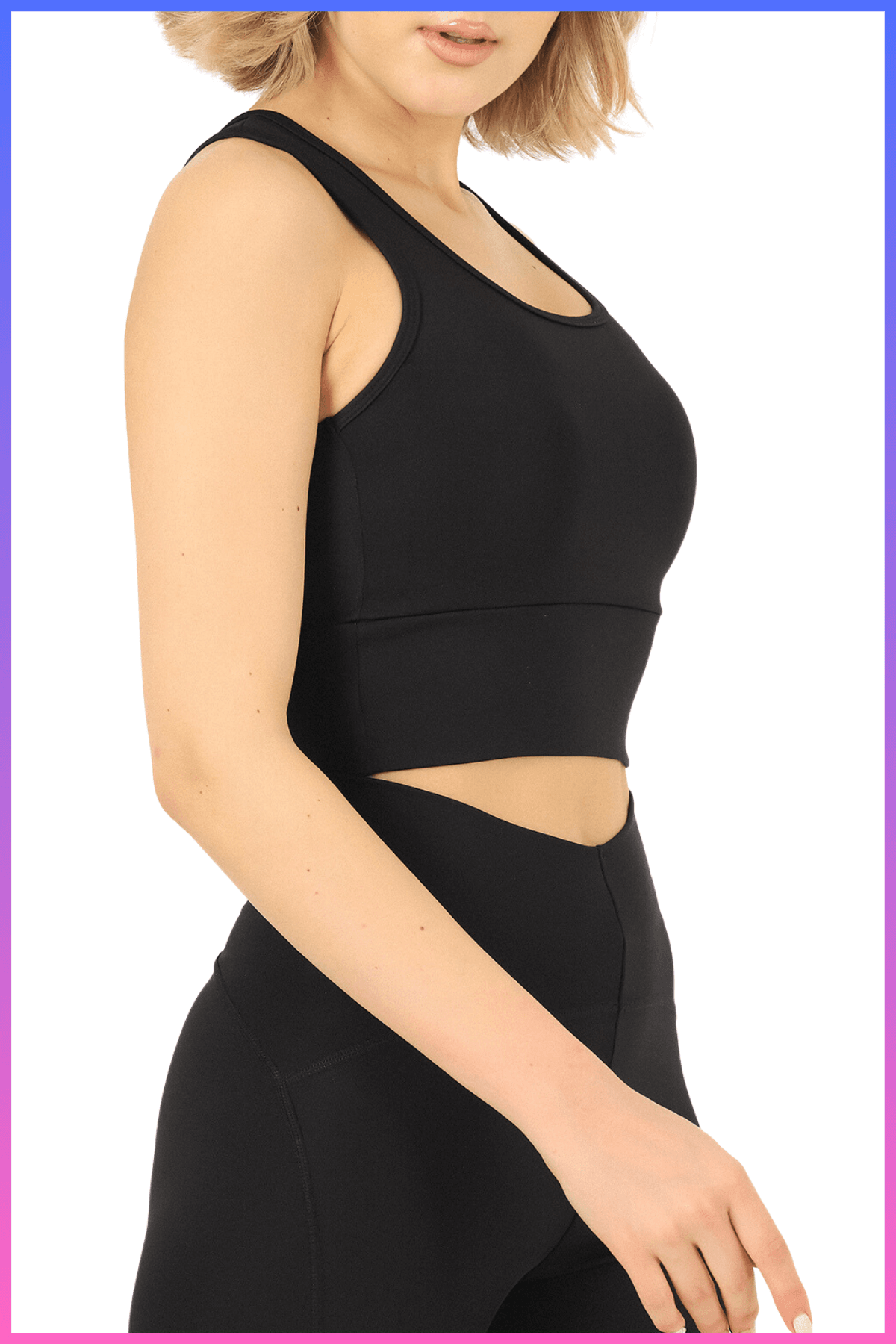 Kadın Büstiyer Crop Top Siyah Halter Yaka Aktif Spor Ve Günlük Dalgıç Lycralı Çift Kat Kumaş 5066