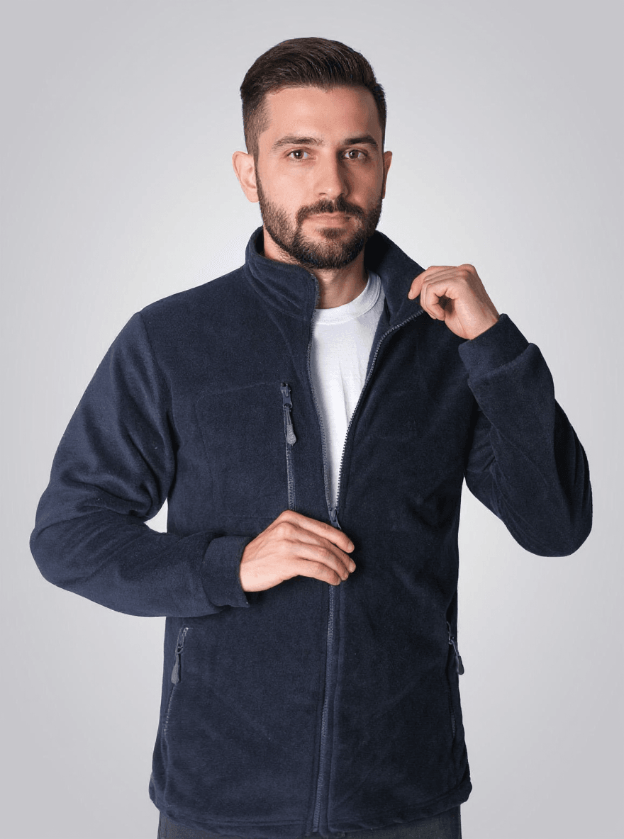 Unisex Fermuarlı Üst Cepli Polar Mont – 4 Renk Seçeneği