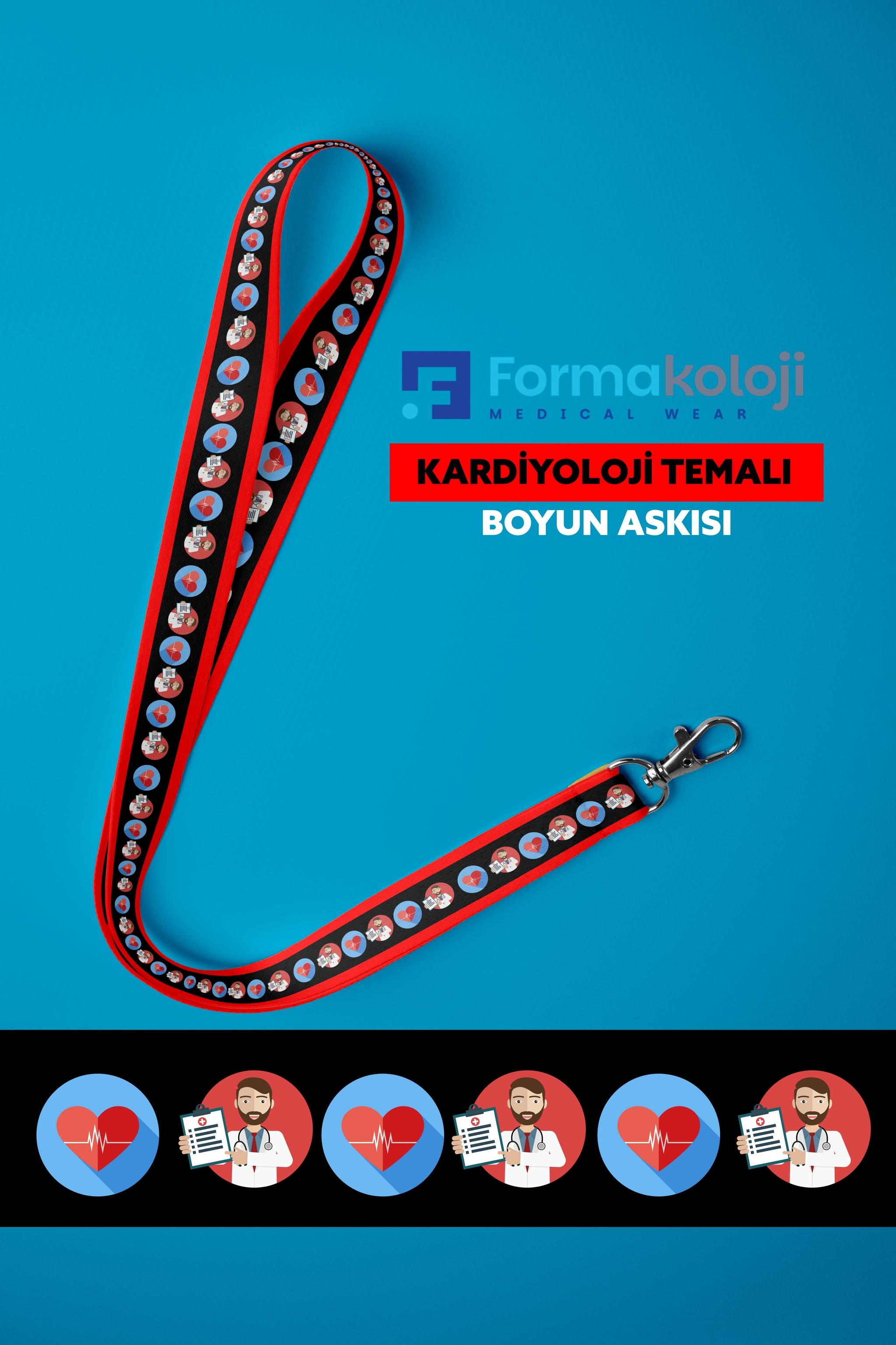Kardiyoloji Temalı | Deluxe Boyun Askısı