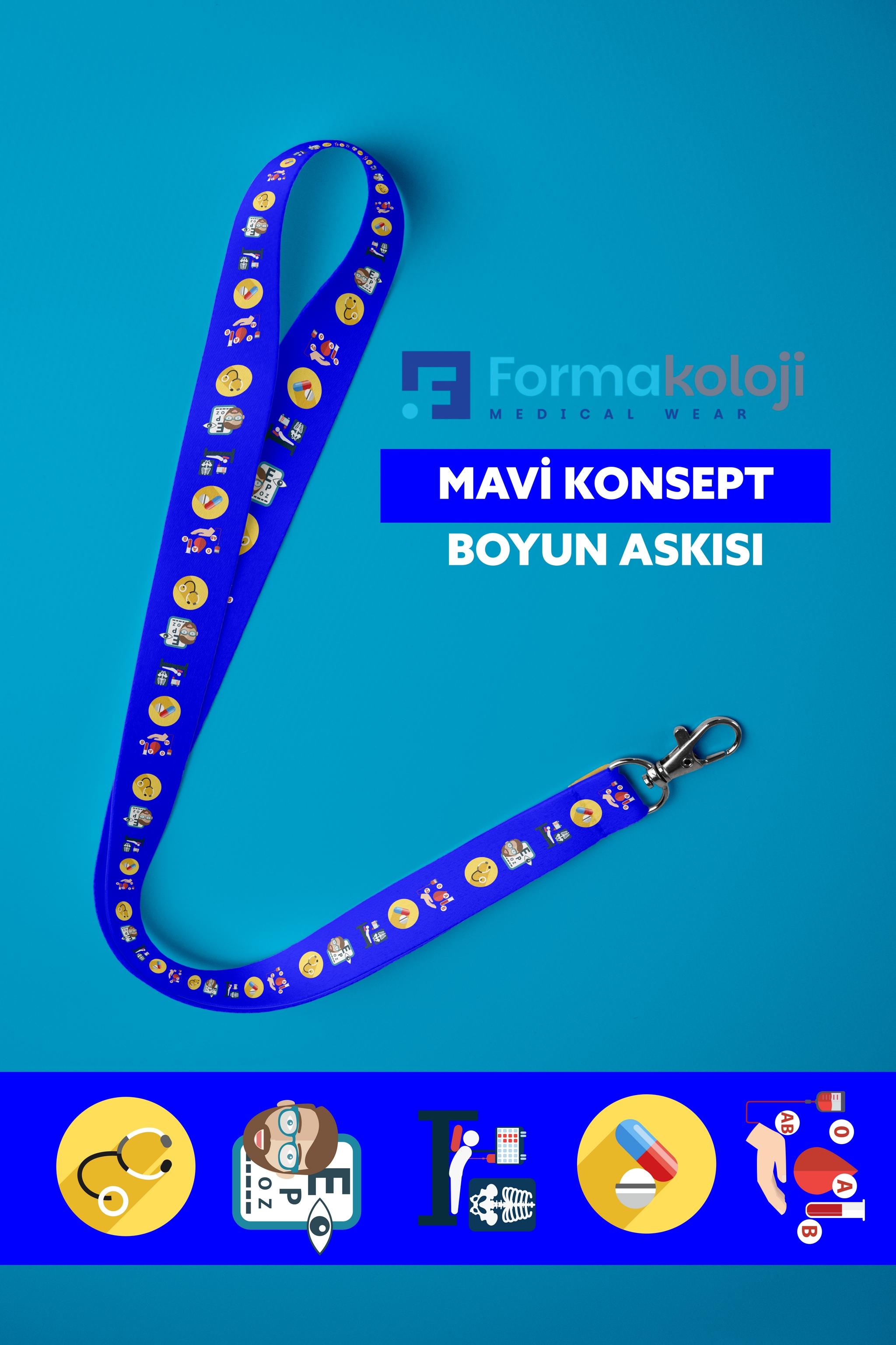 Mavi Konsept Temalı | Deluxe Boyun Askısı