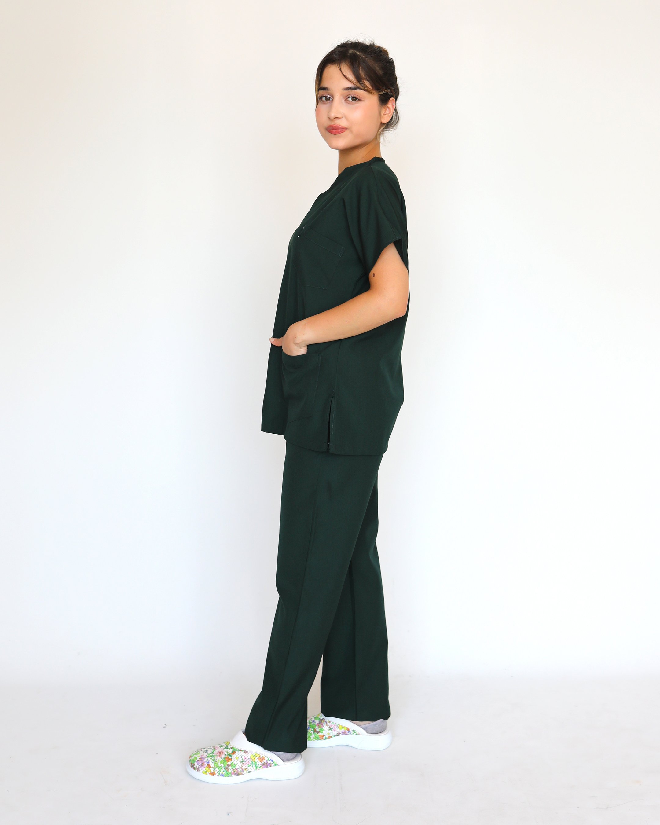 Angel Sleeve - Yarasa Kol Terikoton (İnce Kumaş) Scrubs Takımı
