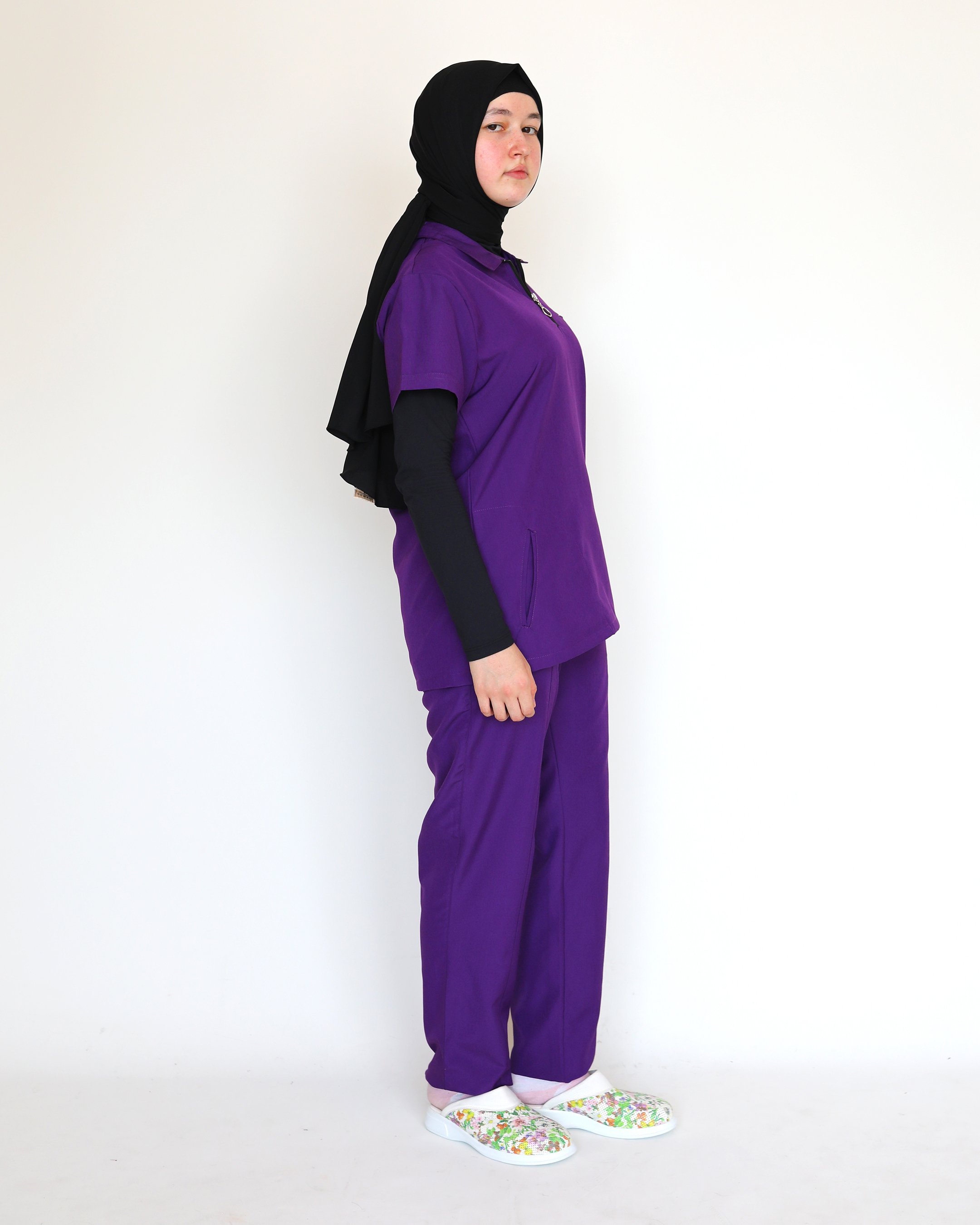 S-Line Soft Likralı (Kalın Esnek Kumaş) Scrubs Takımı
