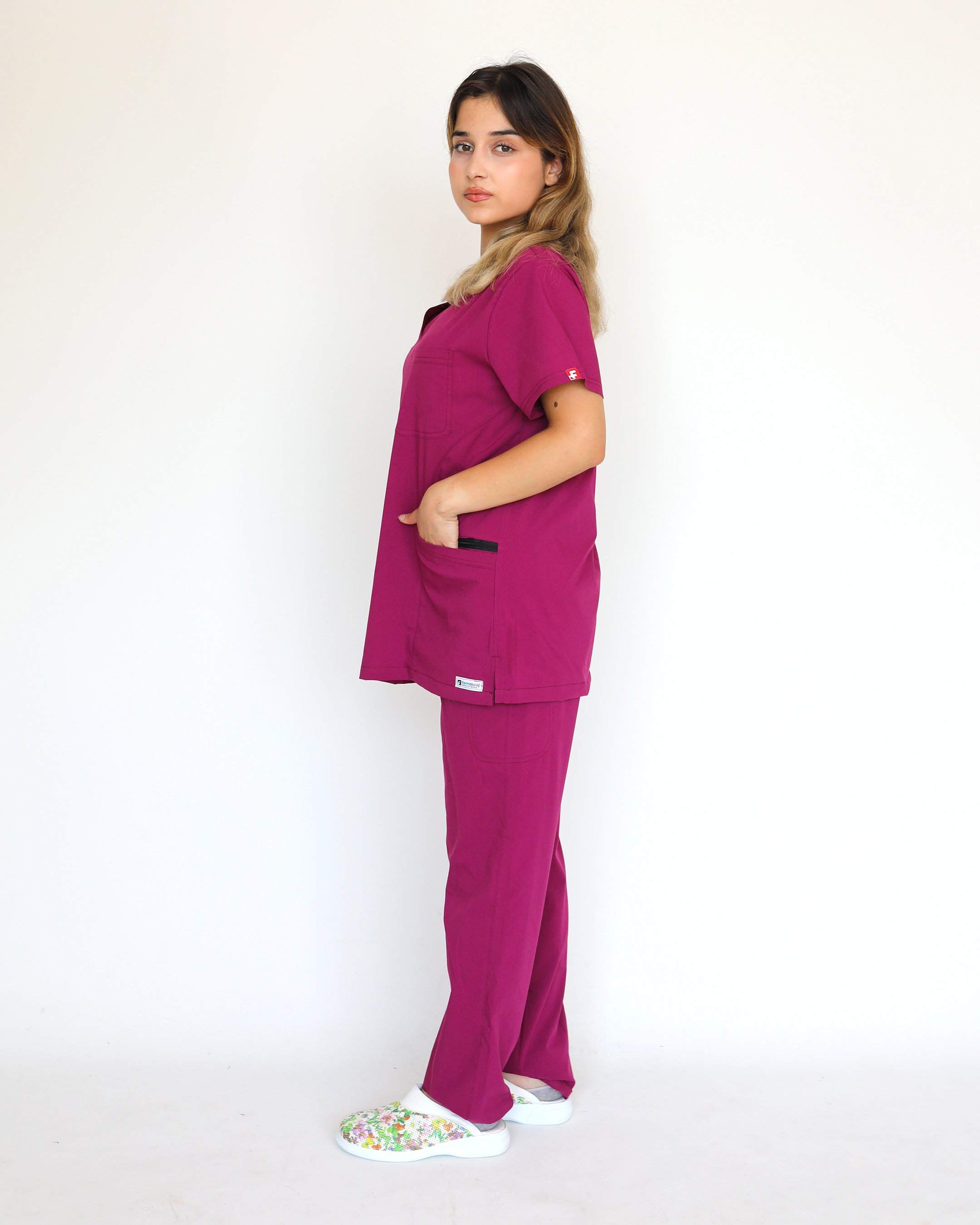 Linda Form (İnce Esnek Kumaş) Scrubs Takımı