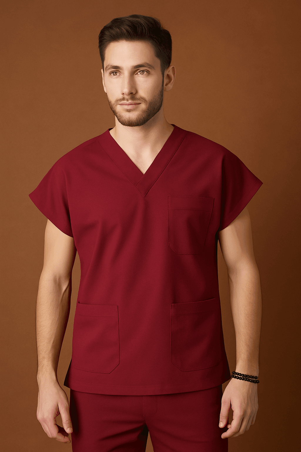 Bordo Yarasa Kol Terikoton Scrubs Takımı | Formakoloji Active