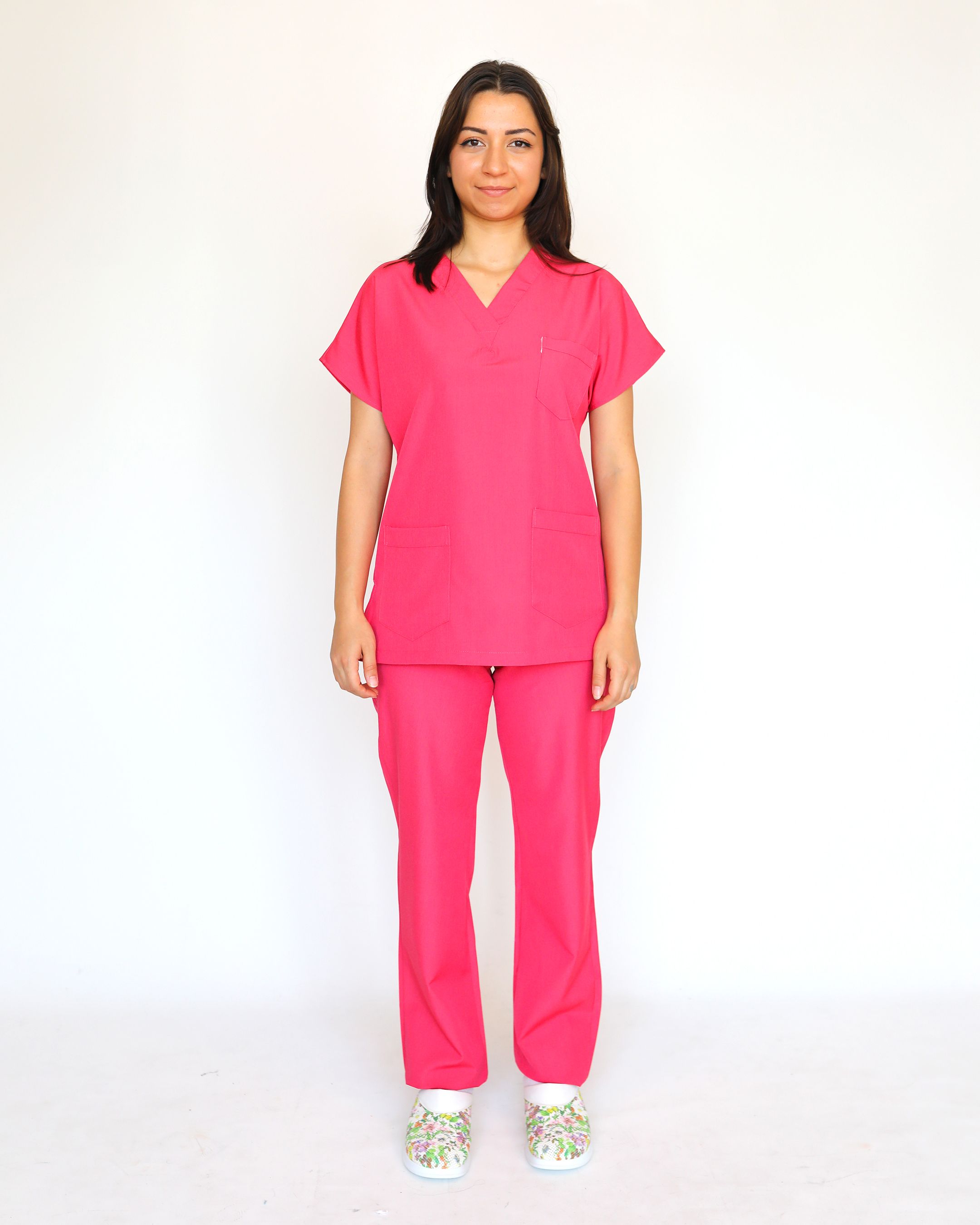 Angel Sleeve - Yarasa Kol Soft Likralı (Kalın Esnek Kumaş) Scrubs Takımı