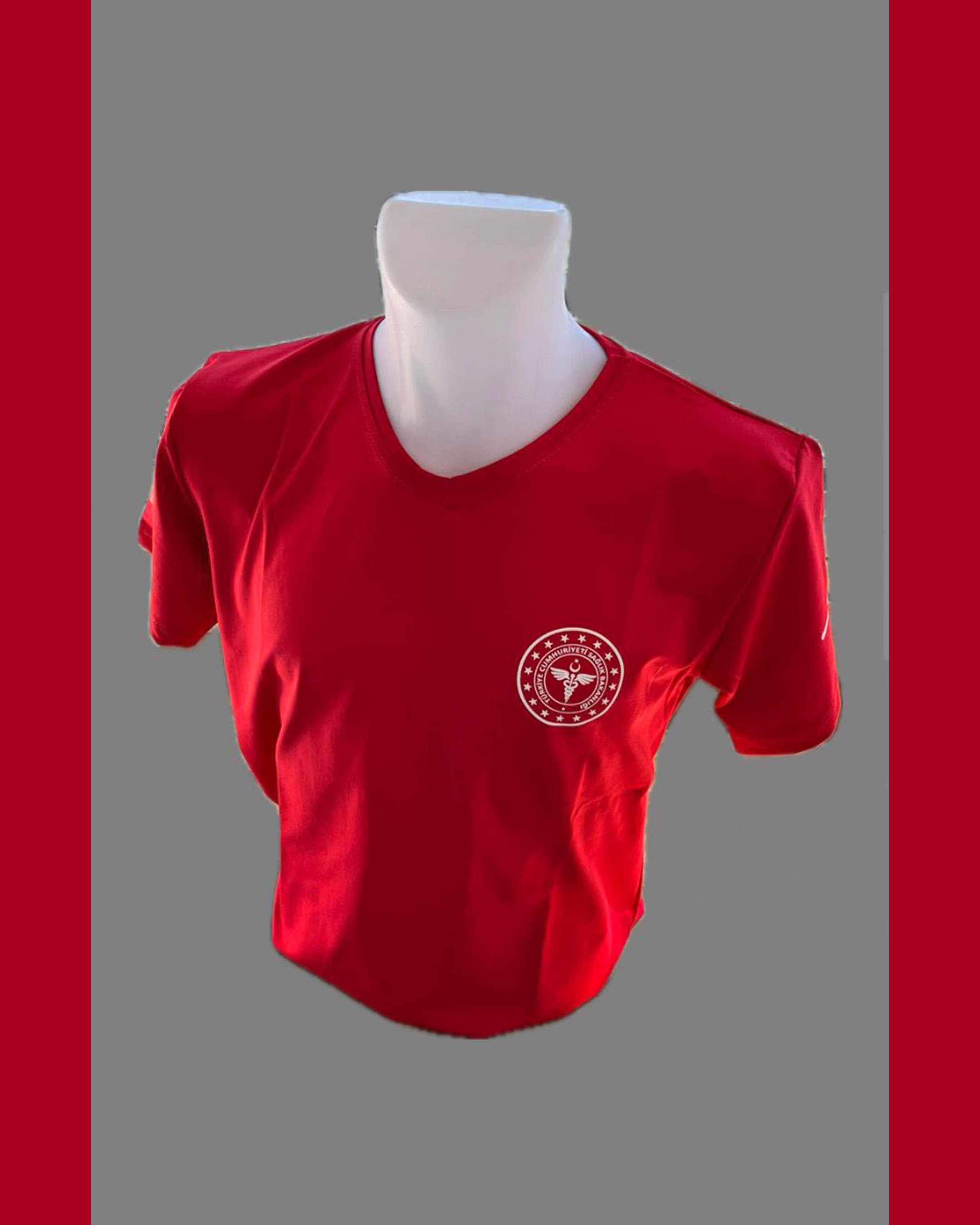 112 Acil Sağlık Paramedik Giyim T-Shirt - Kırmızı