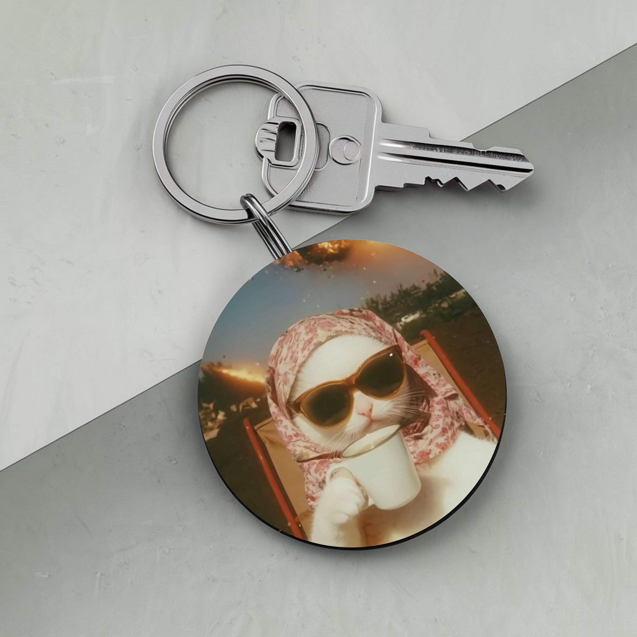 Keyif Kedisi | Deluxe Anahtarlık
